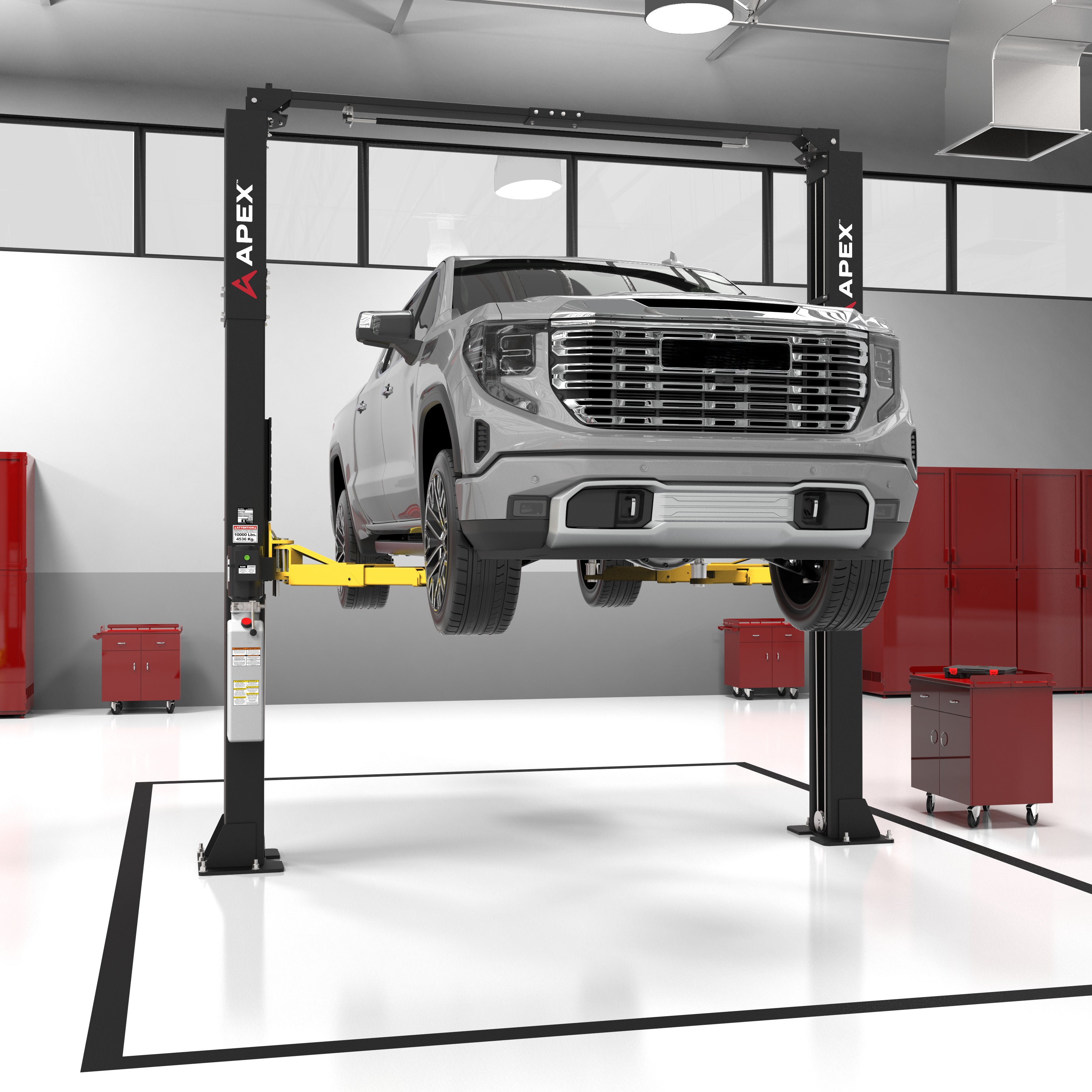 APEX AL10C Clearfloor Two-Post Lift - 10,000-lbs. Capacity