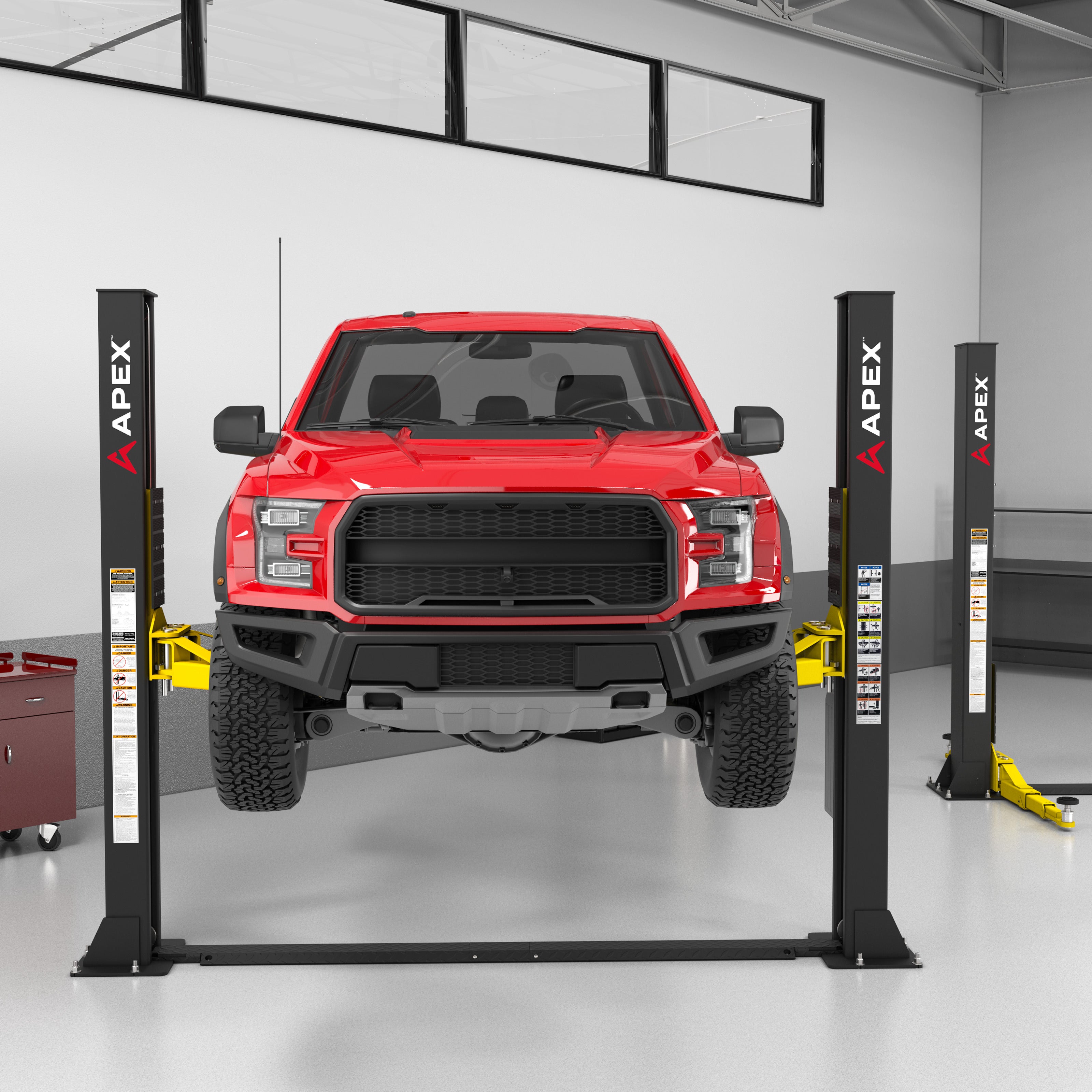 APEX AL9LC Floorplate Two-Post Lift - 9,000-lbs. Capacity