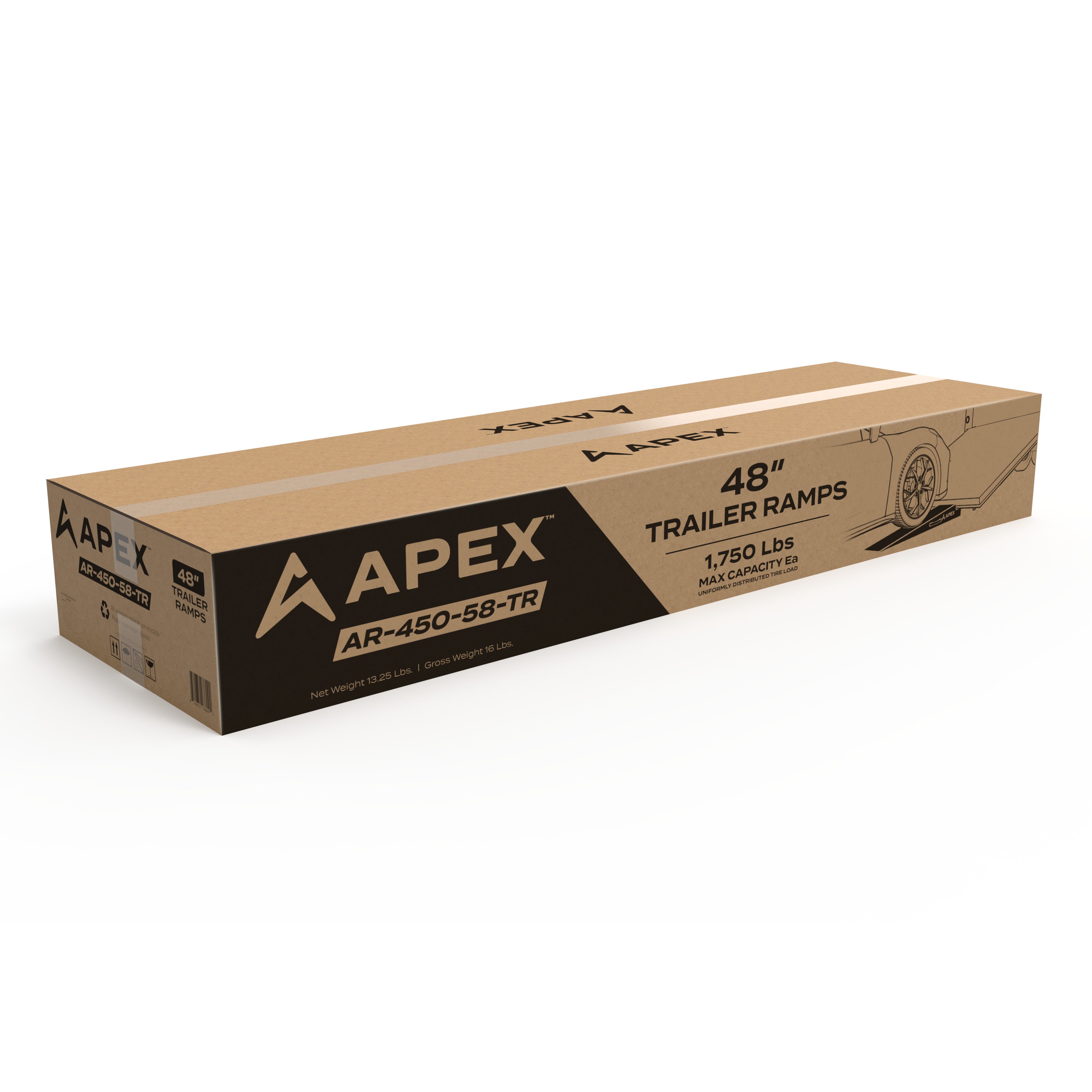 APEX 48-inch Lightweight Foam Trailer Ramp Kit - Set of 2