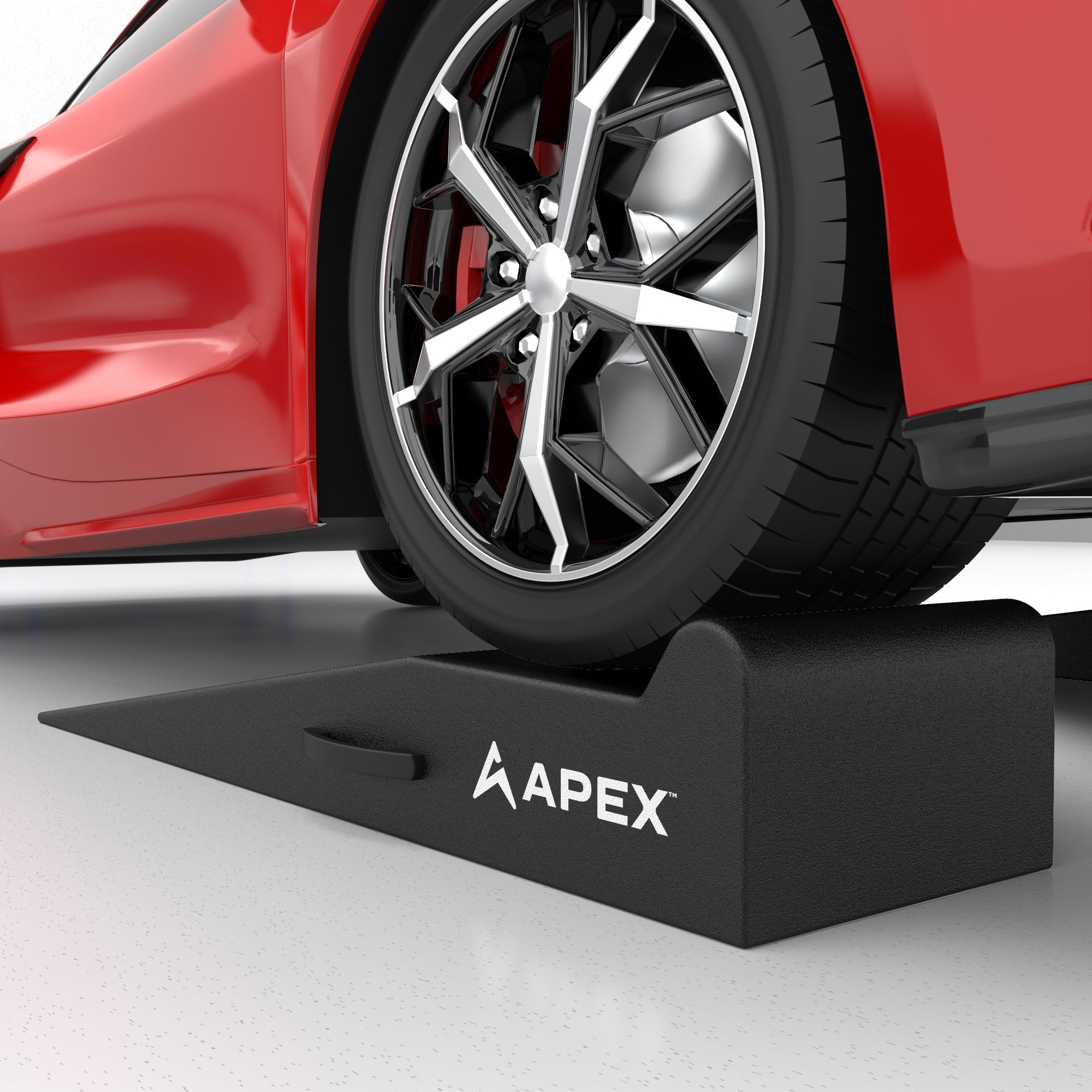 APEX AR-460-95-GR 48-in. lightweight garage service ramps with durable foam construction.