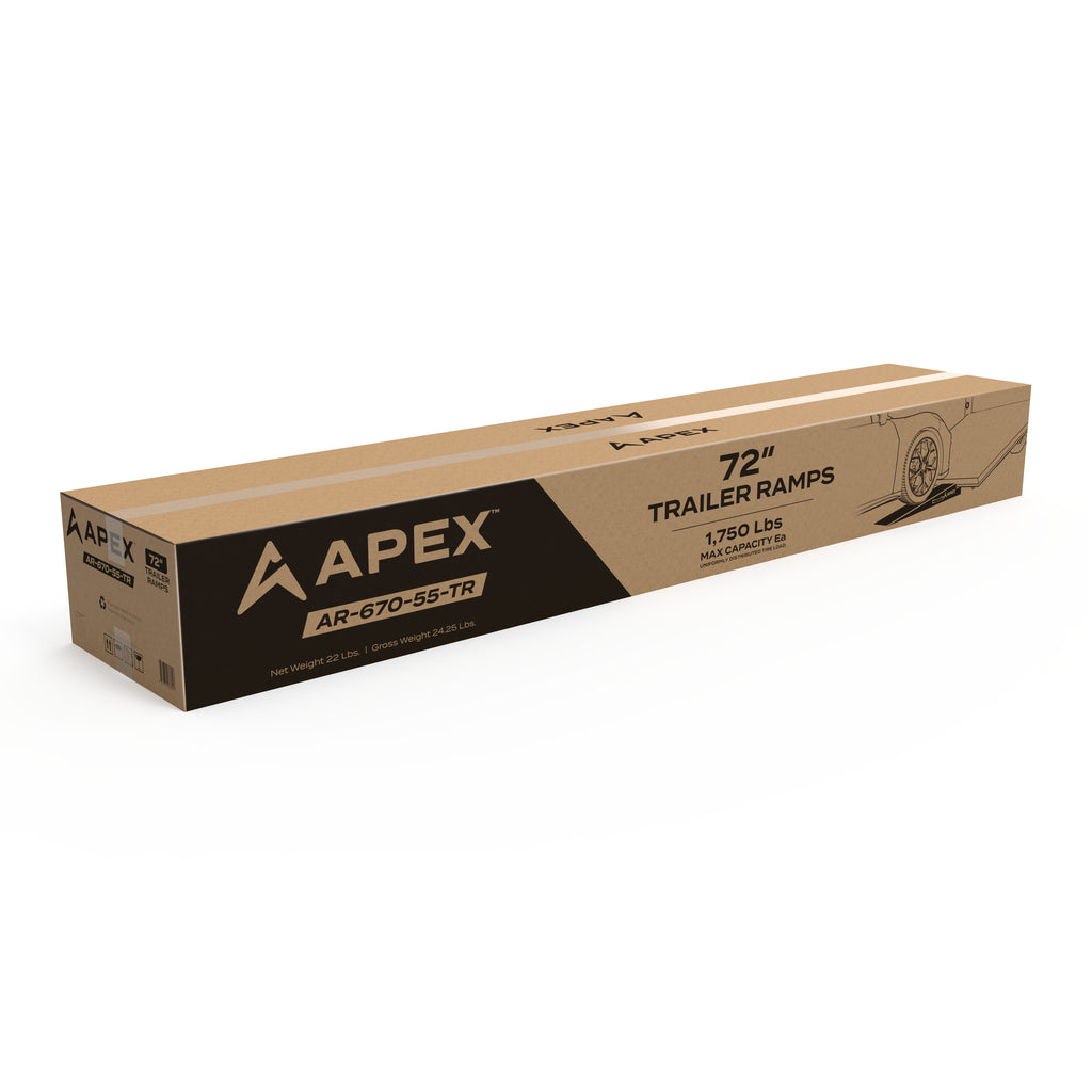 APEX 72-inch Lightweight Foam Trailer Ramp Kit - Set of 2