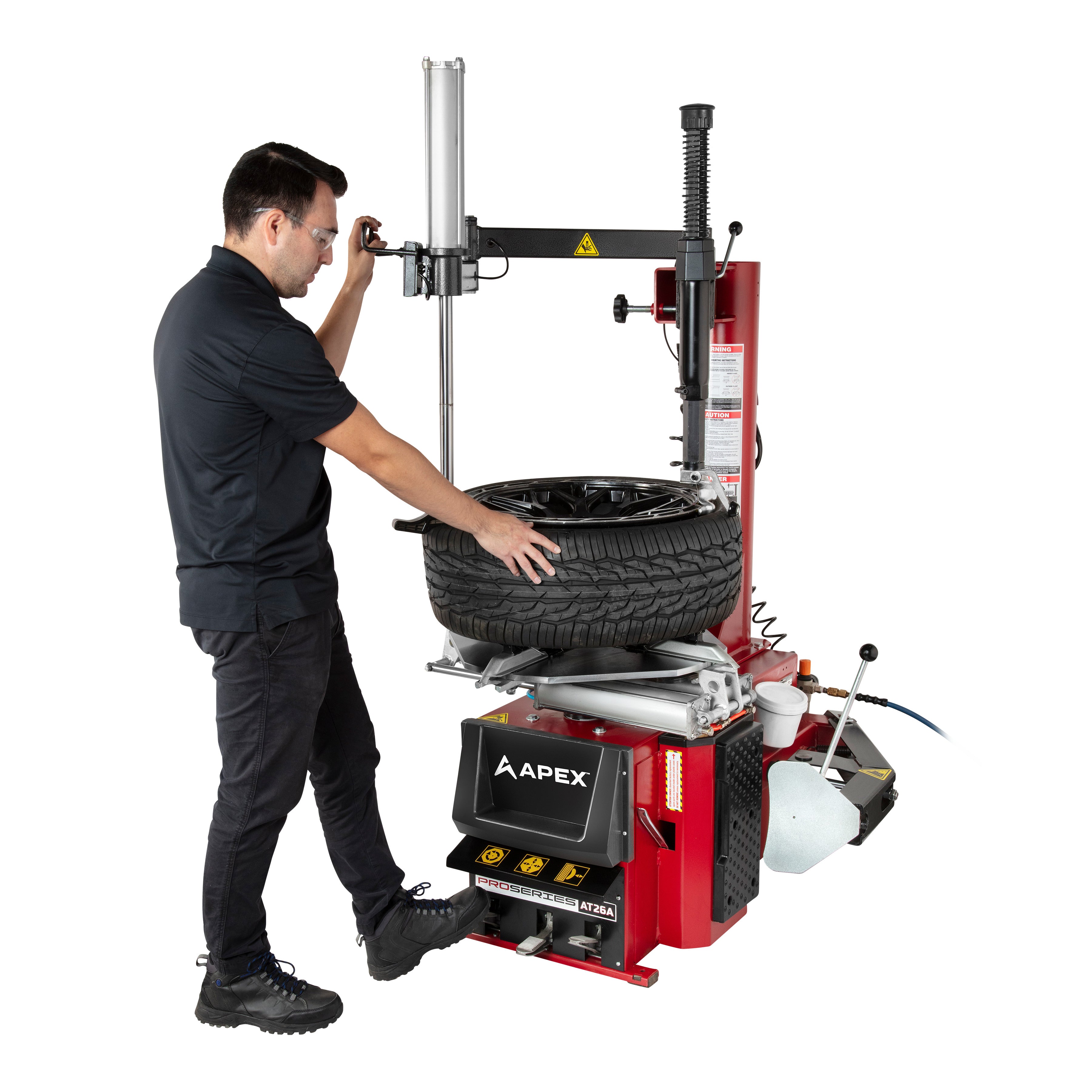 APEX AT26A and AB24M Tire Changer and Wheel Balancer Combo