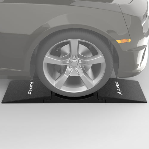 APEX tire saver ramps cradle vehicle tires during long-term storage.