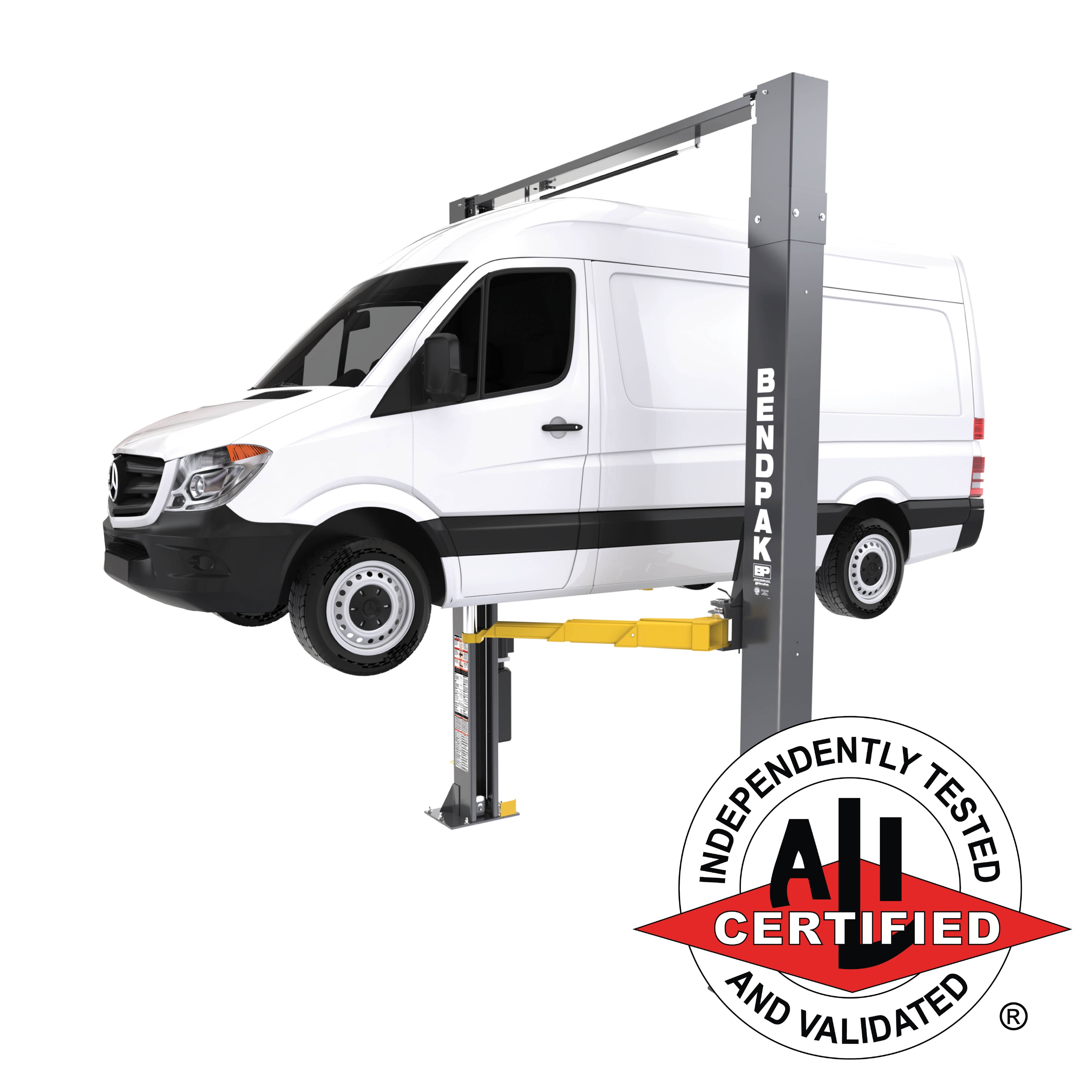 BendPak 12APX-192 12,000-lb. ALI Certified two-post lift for heavy-duty service.
