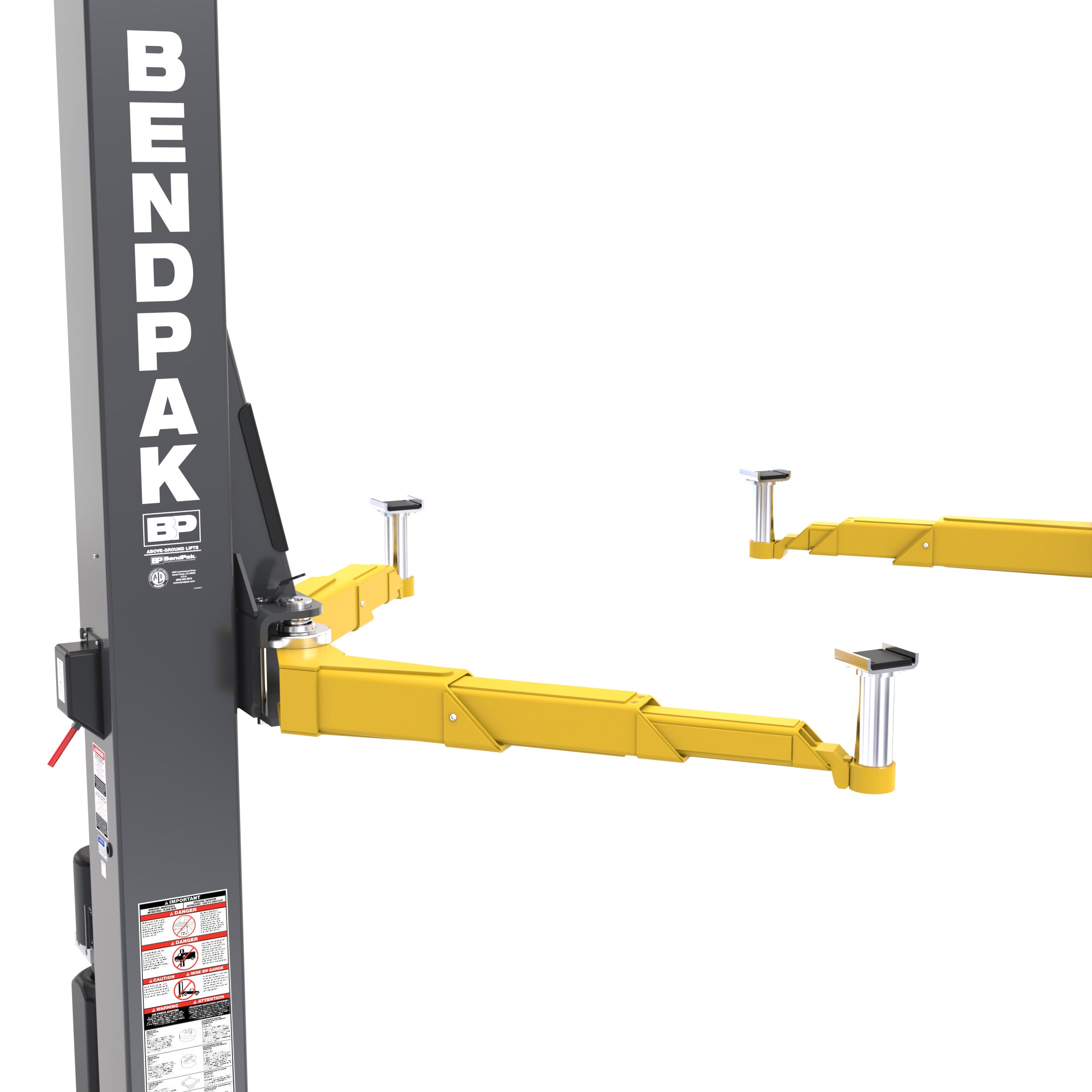 BendPak 12APX-192 Two-Post Car Lift - 12,000-lbs. Capacity - High-Rise - 192-in. Extended Height