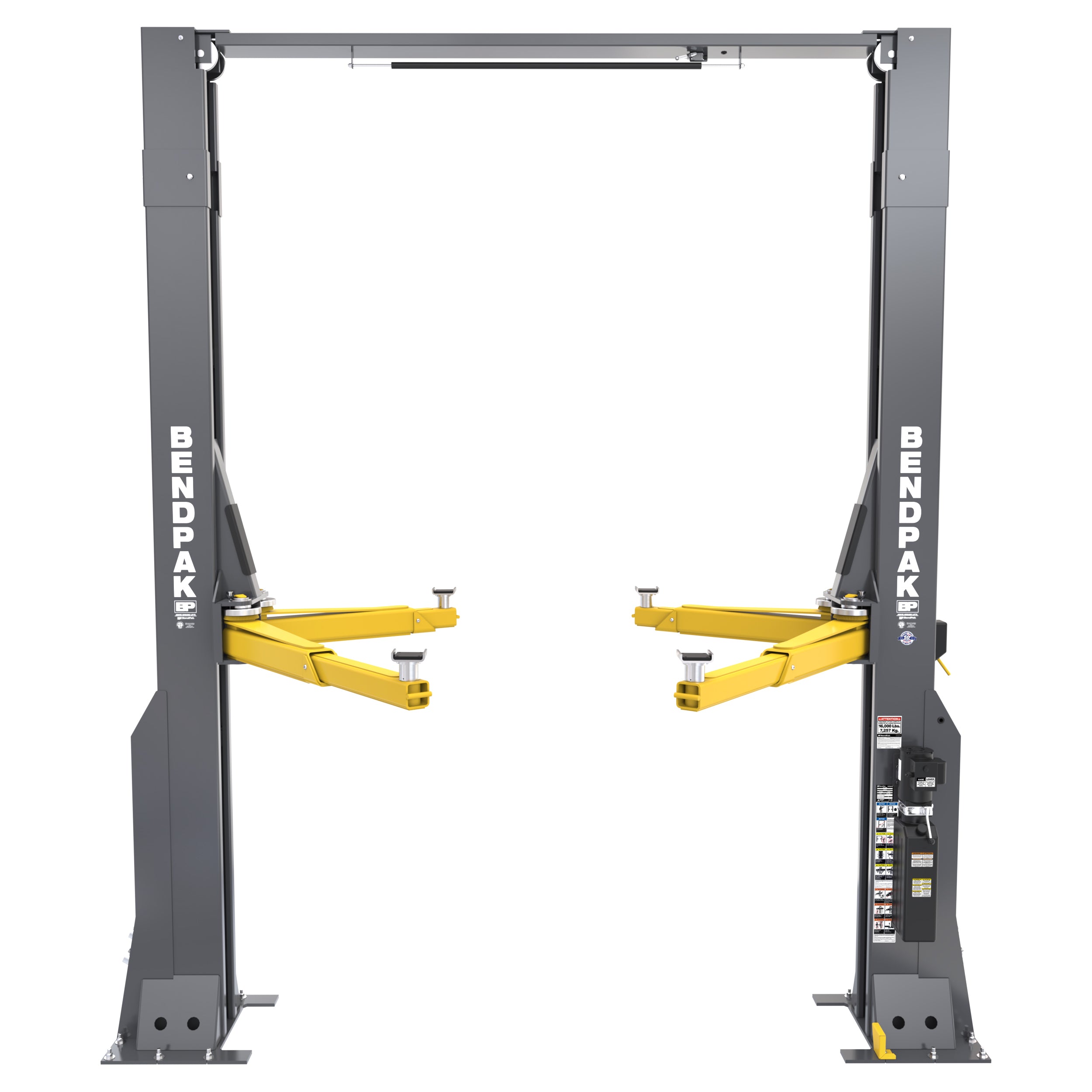 BendPak 16AP-192 extended-height two-post truck lift with 16,000-lb. capacity for heavy-duty service