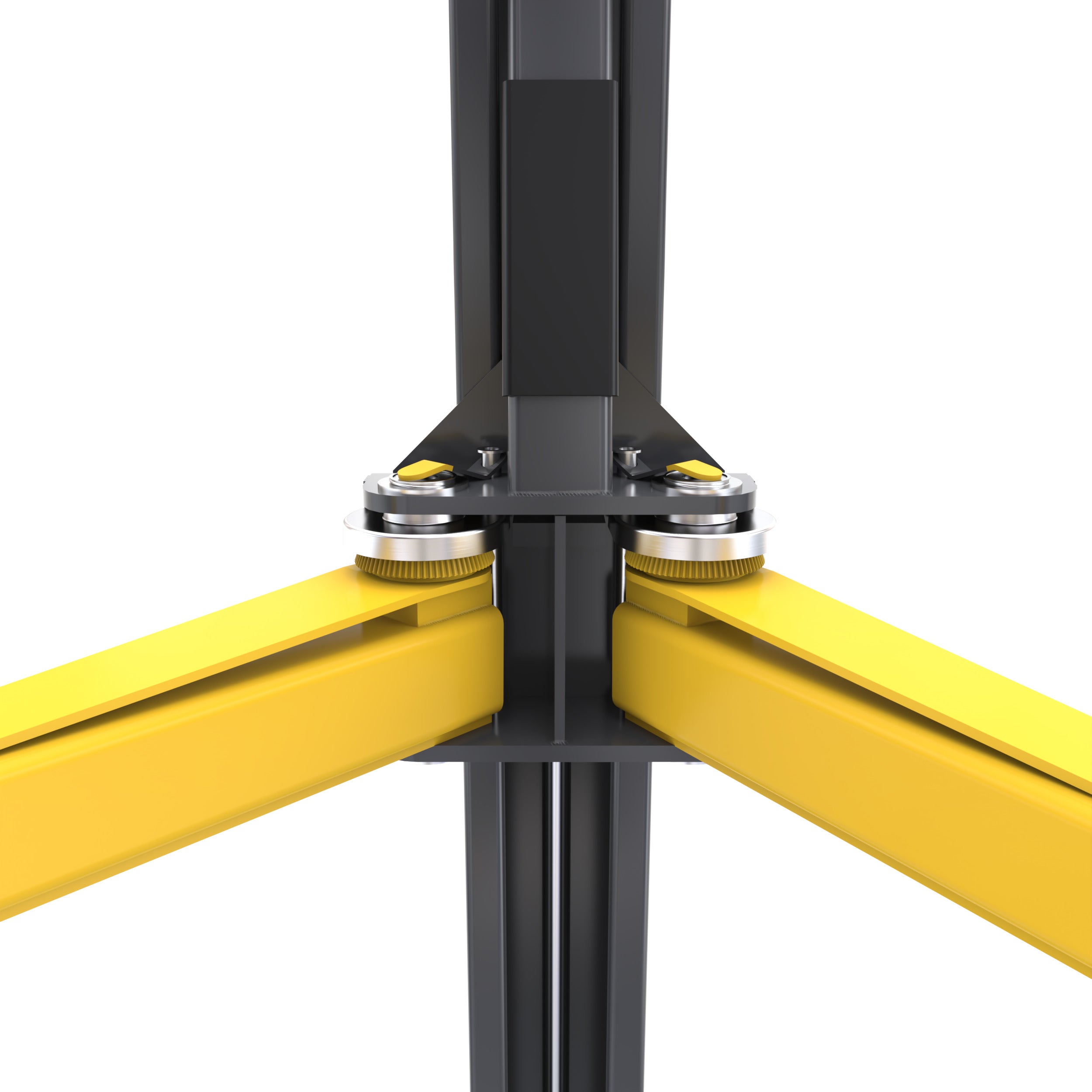 BendPak 20AP-192 automatic arm restraint detail for super-duty two-post lift safety.