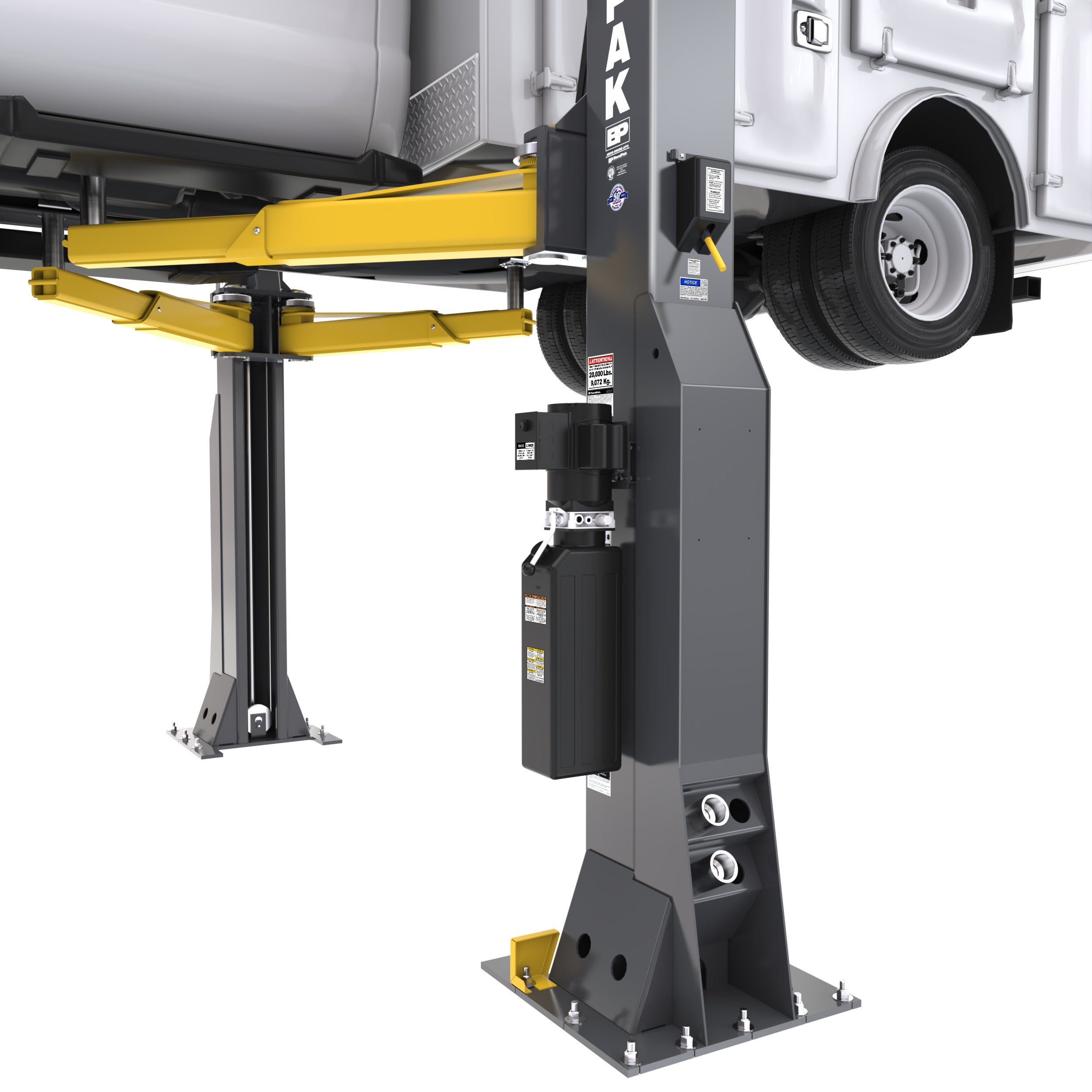 BendPak 20AP-192 Super-Duty Two-Post Car Lift - 20,000-lbs. Capacity - 192-in. Extended Height