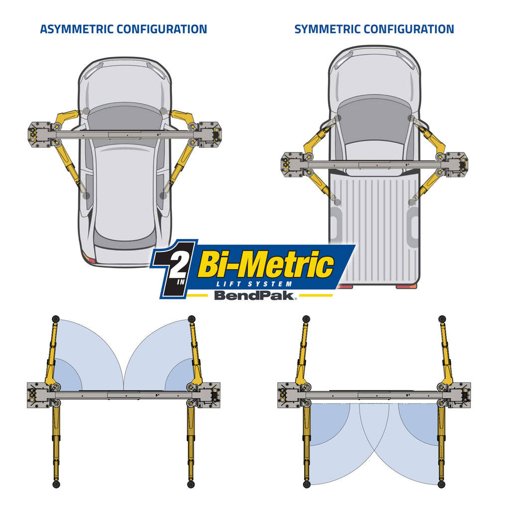 BendPak 10APX high-rise two-post lift product image with 10,000-lb. capacity