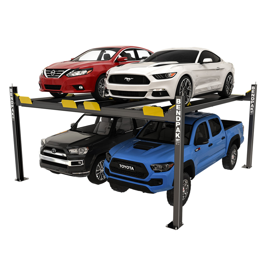 BendPak HD-9SWX four-post vehicle lift for wide garage parking and routine service
