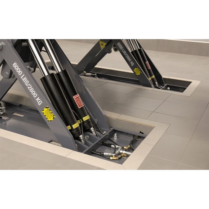 BendPak MDS-6LPF Flush-Mount Open-Center Mid-Rise Scissor Lift - 6,000-lbs. Capacity