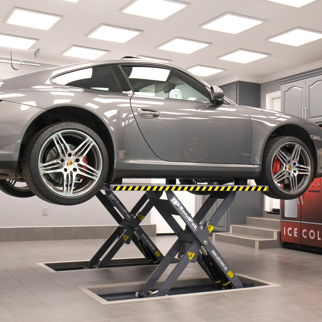 BendPak MDS-6LPF Flush-Mount Open-Center Mid-Rise Scissor Lift - 6,000-lbs. Capacity