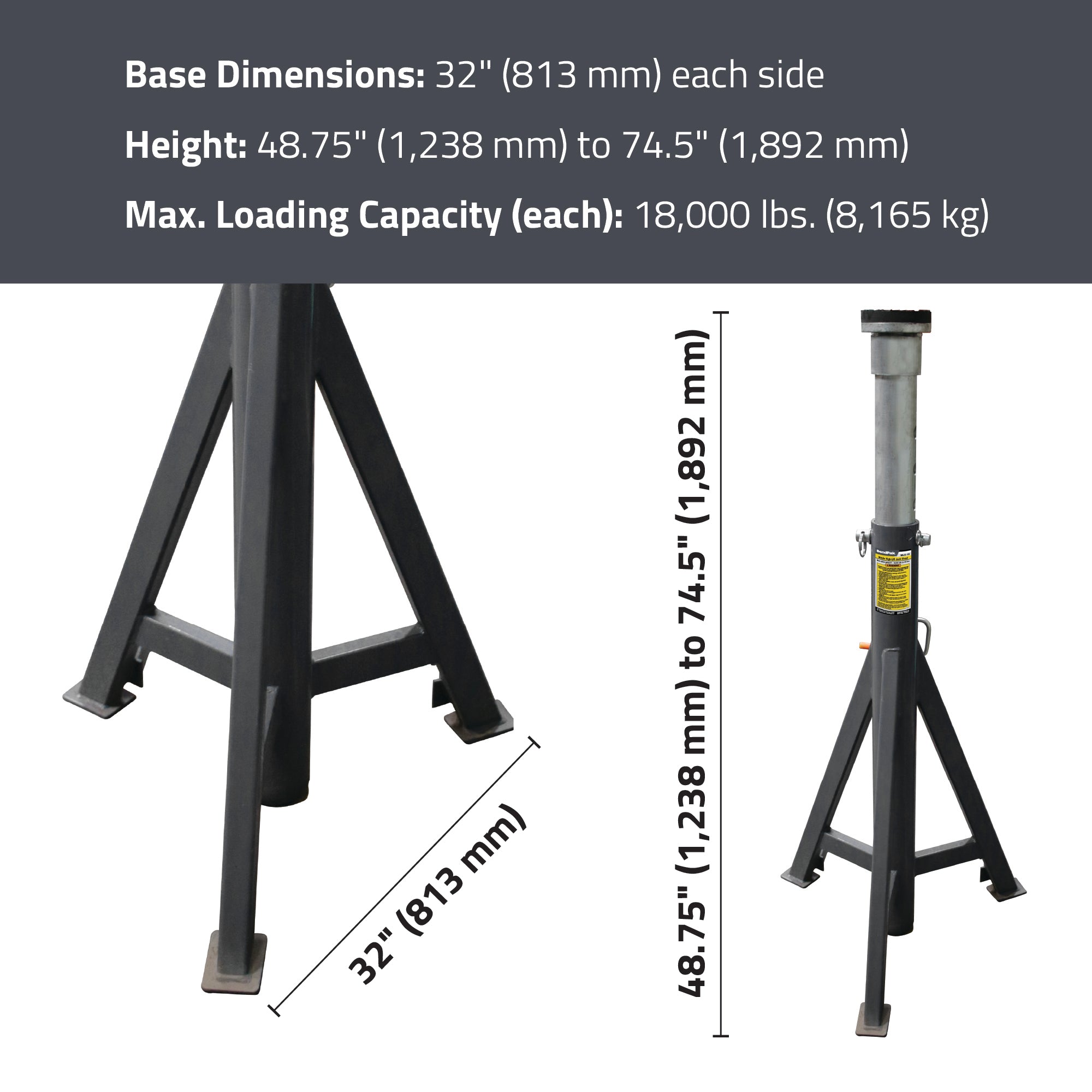 BendPak MLS-18 Mobile Jack Stand - 18,000-lbs. Capacity