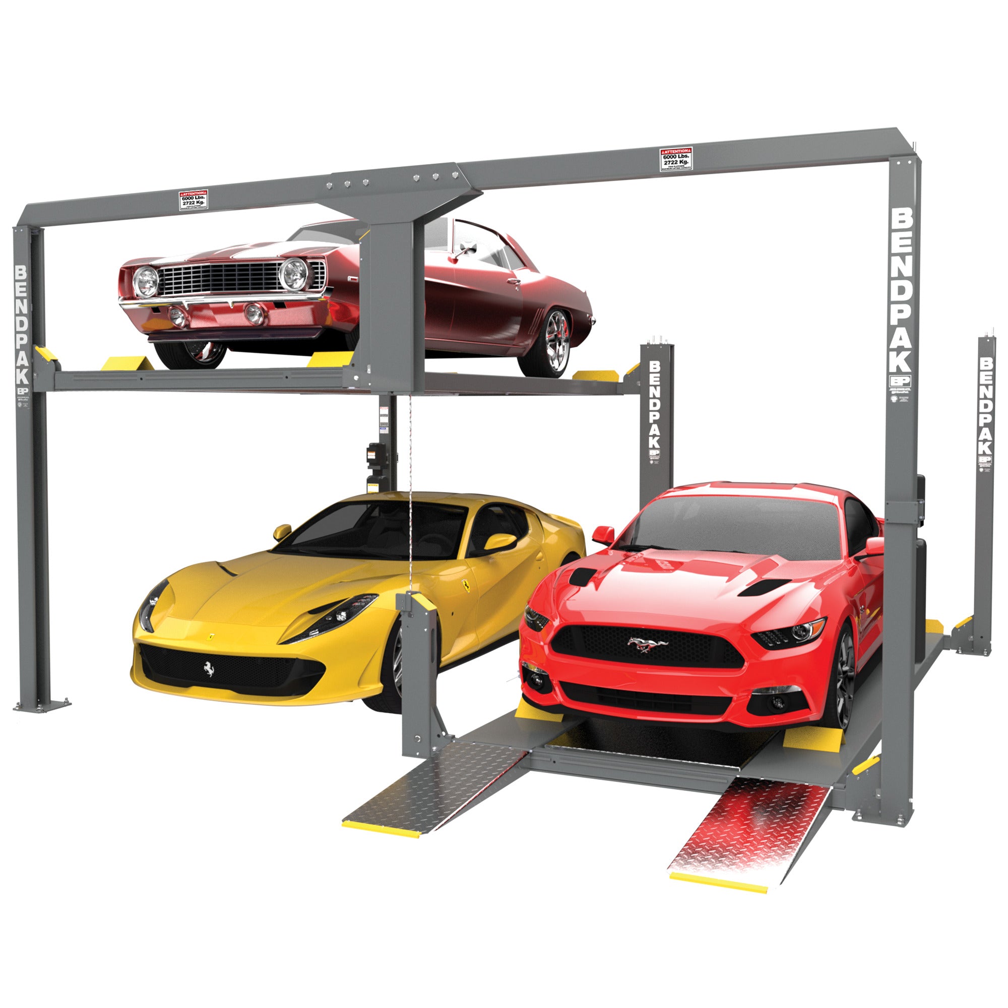 BendPak PL-12000DP Wide Extended Tandem Parking Lift - 12,000-lbs. Capacity