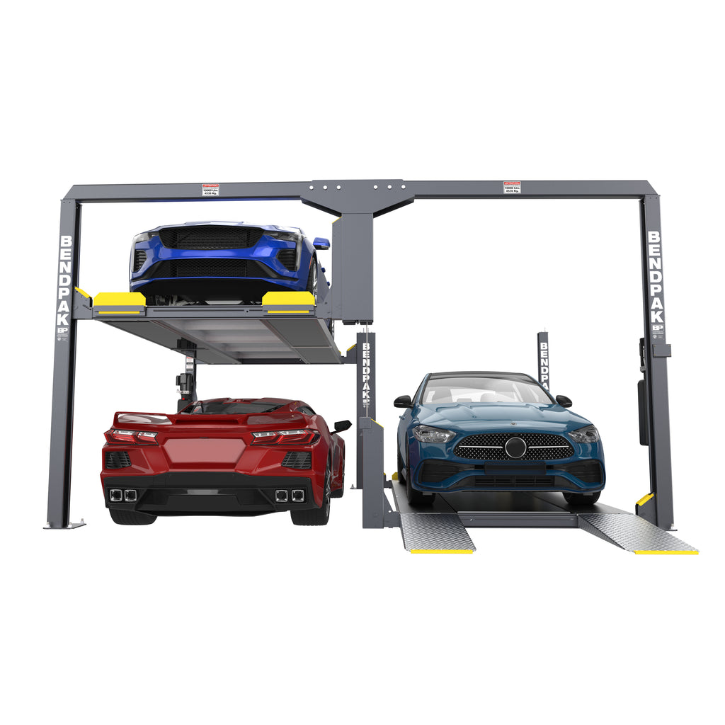 BendPak PL12000KDS narrow parking lift with dual individual platforms.