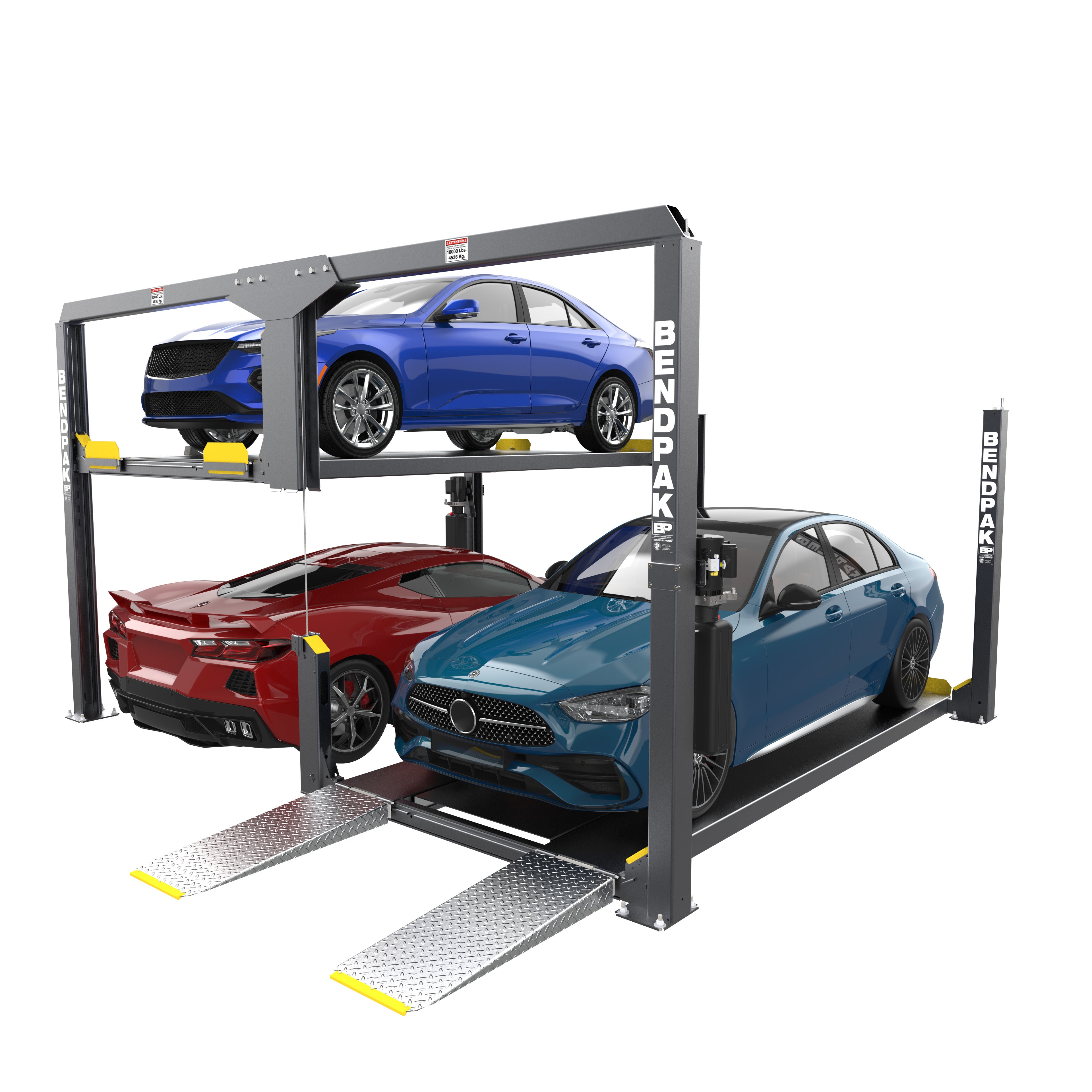 BendPak PL12000KDS standard-rise parking lift with 12,000-lb capacity.