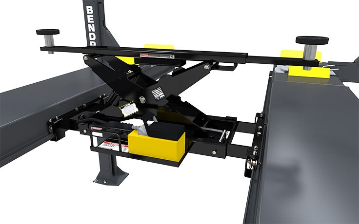 BendPak RJ6W rolling bridge jack for wide four-post lift service applications.