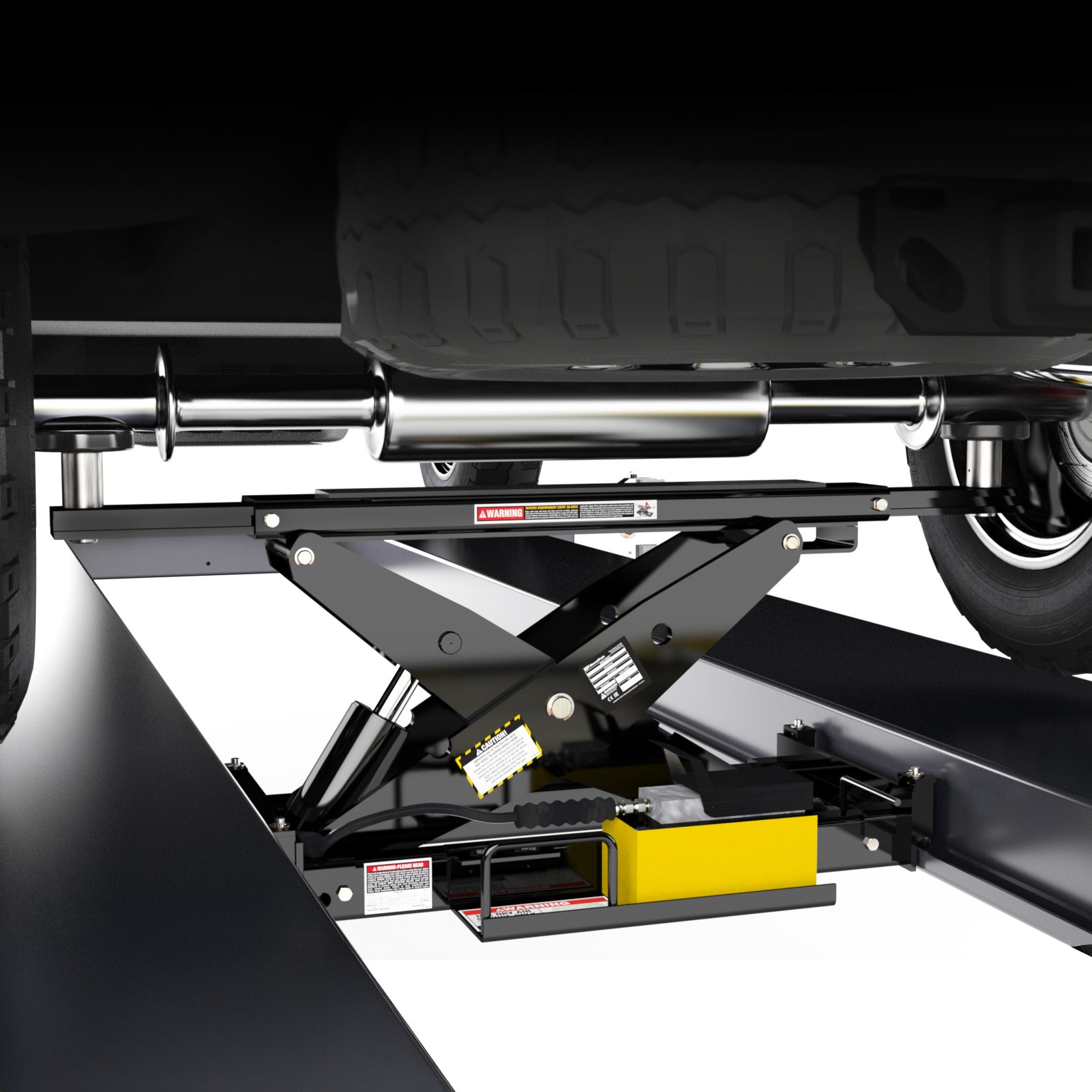 BendPak RJ7W easy-roll rolling bridge jack with 7,000-lb. capacity for wheel-free service.