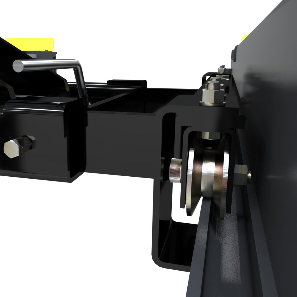 BendPak RJ7W Easy-Roll wheel detail for smooth bridge jack positioning.