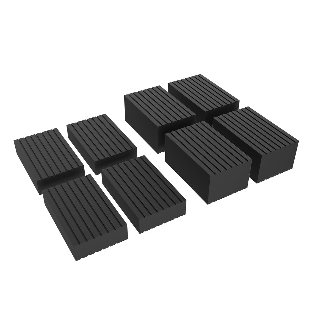BendPak small and medium rubber lift blocks for vehicle lifting support.