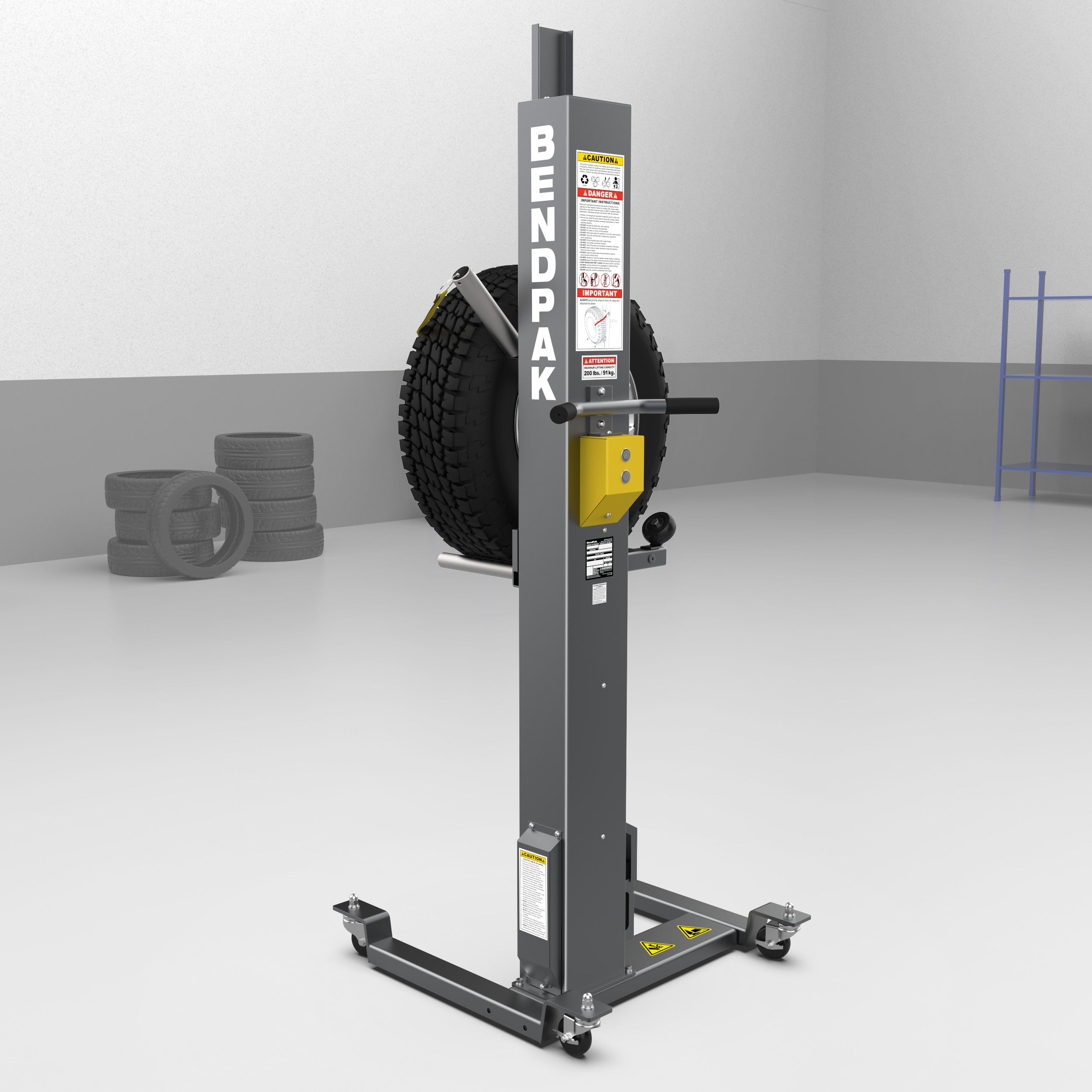 BendPak RWS-200WL portable high-speed wheel lift designed for tire shop productivity.