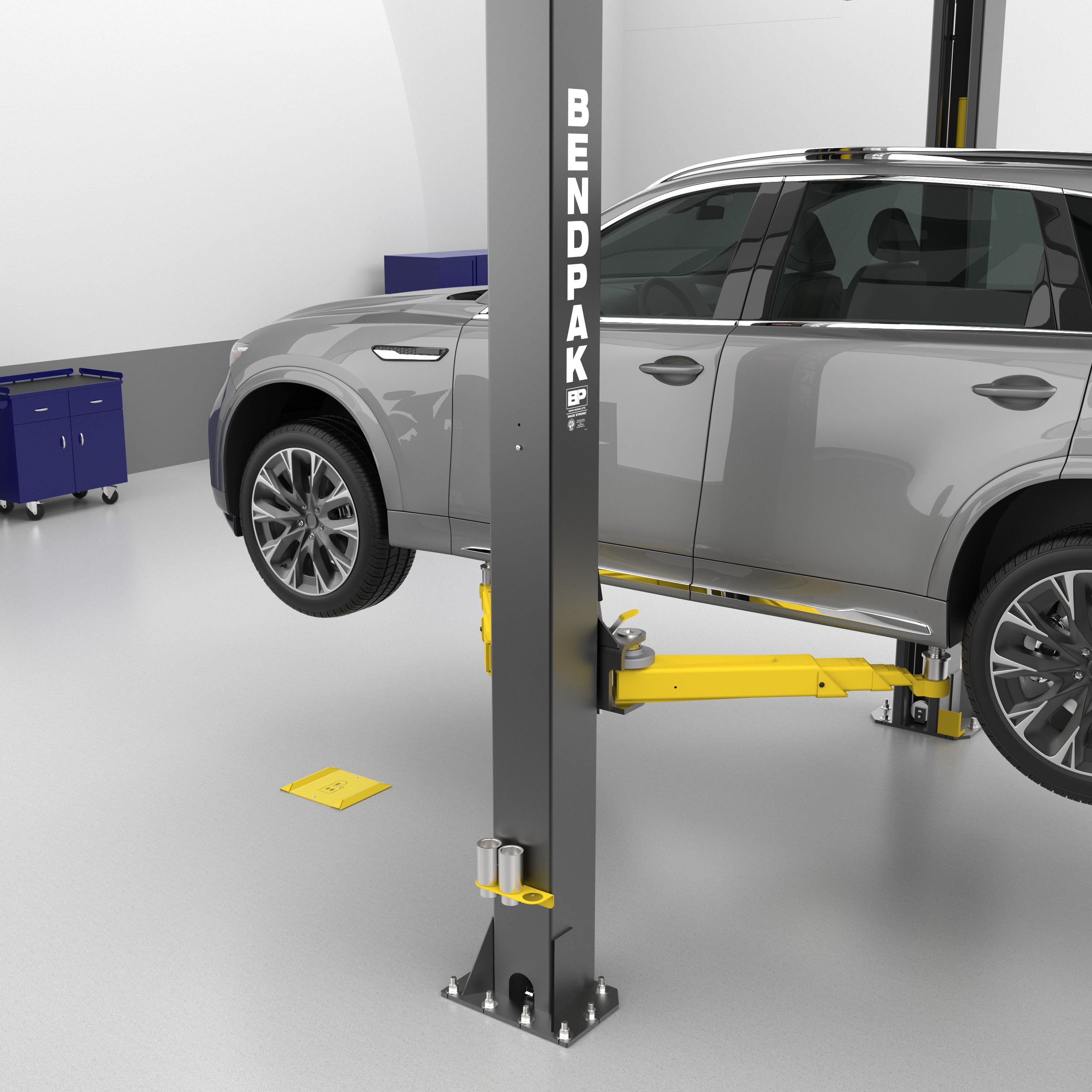 BendPak wheel spotting dish kit for two-post lift vehicle positioning