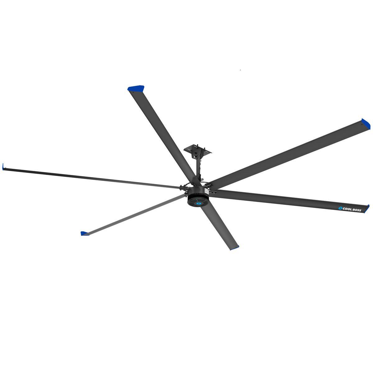 Cool Boss CB16HVLS industrial overhead fan for warehouses, shops, and commercial facilities.