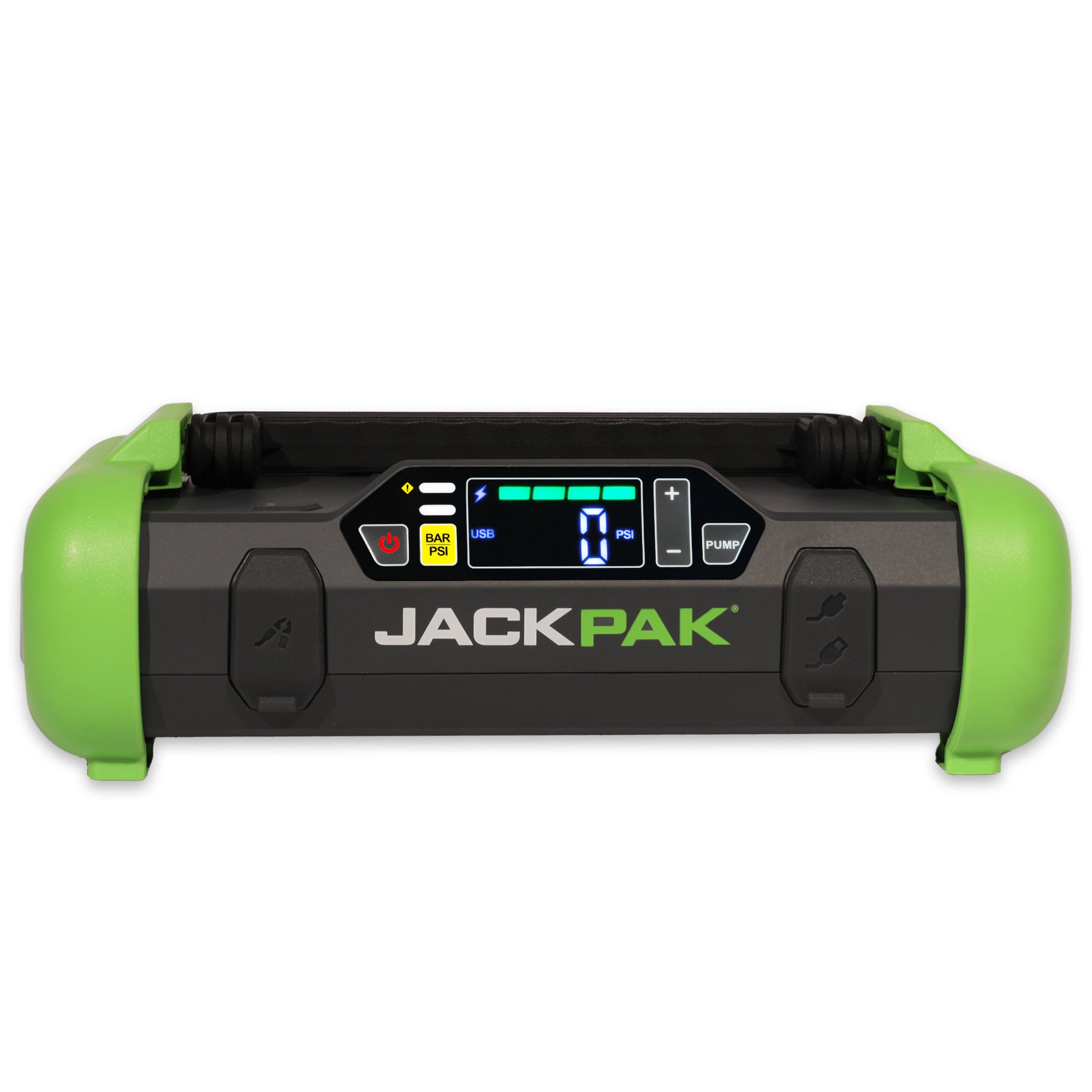 JackPak Ultra2500 emergency power pack for jump starts, charging and air compressor use