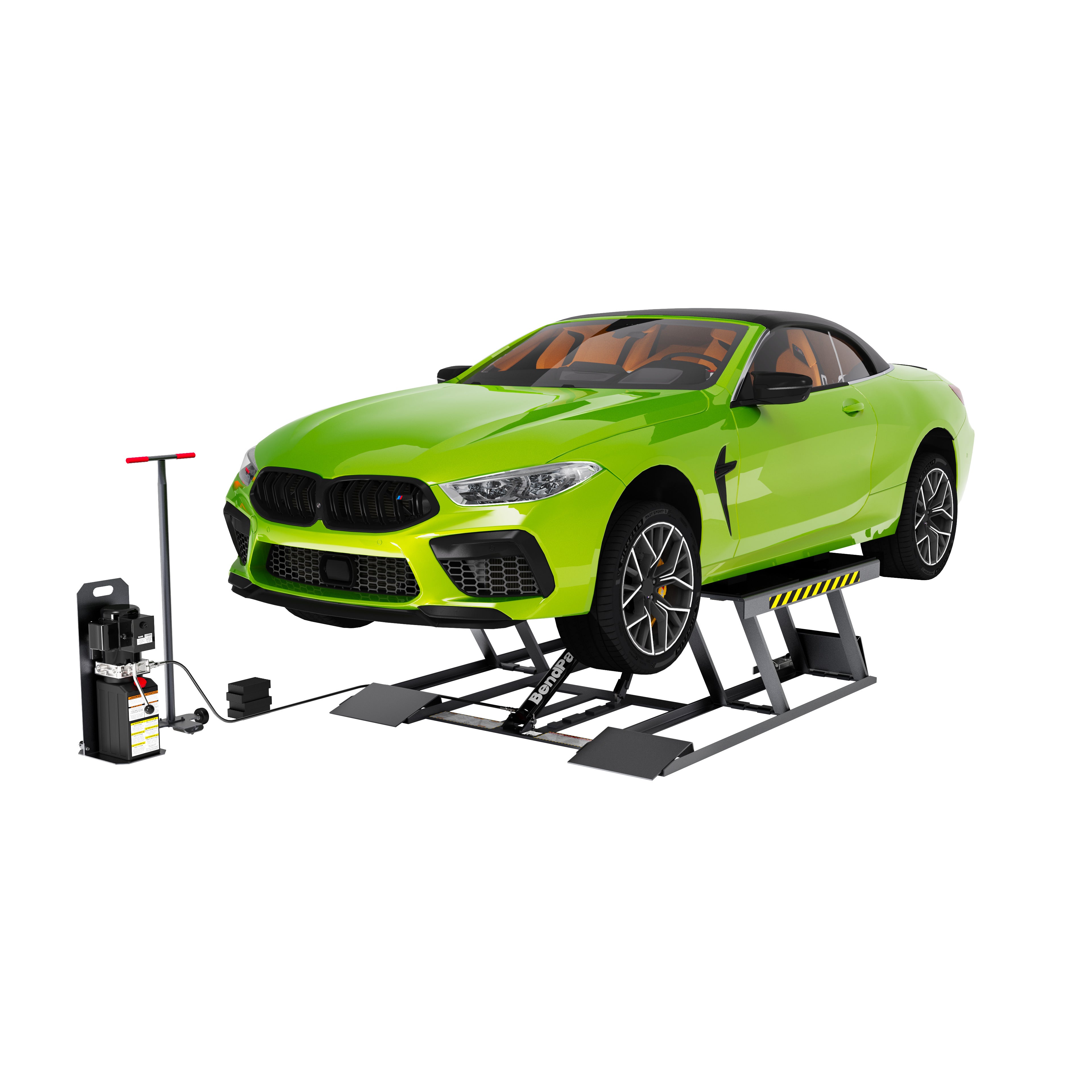 BendPak LR-60P portable frame-engaging low-rise scissor lift.