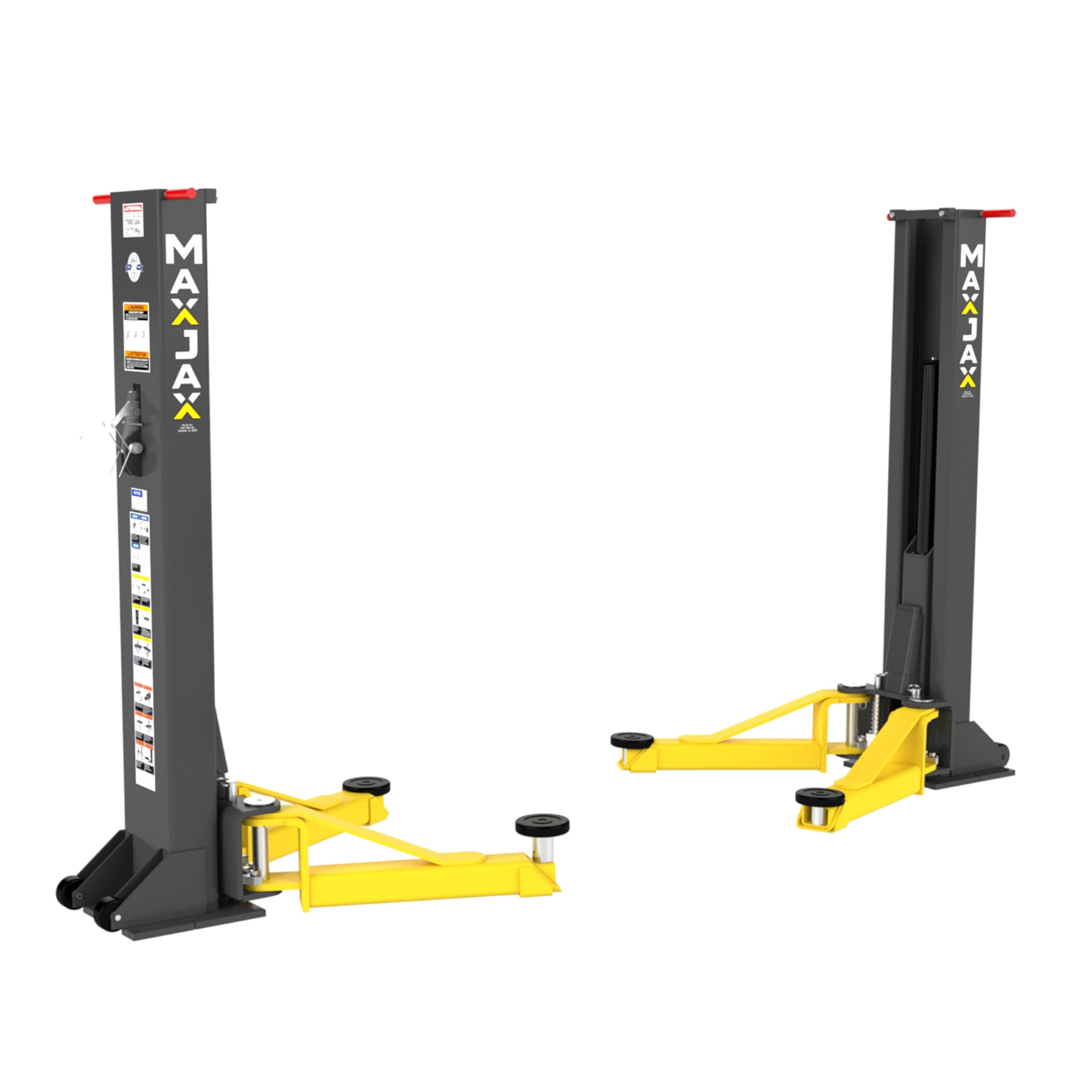 MaxJax M7K portable garage lift with 7,000-lb. capacity for compact service bays.