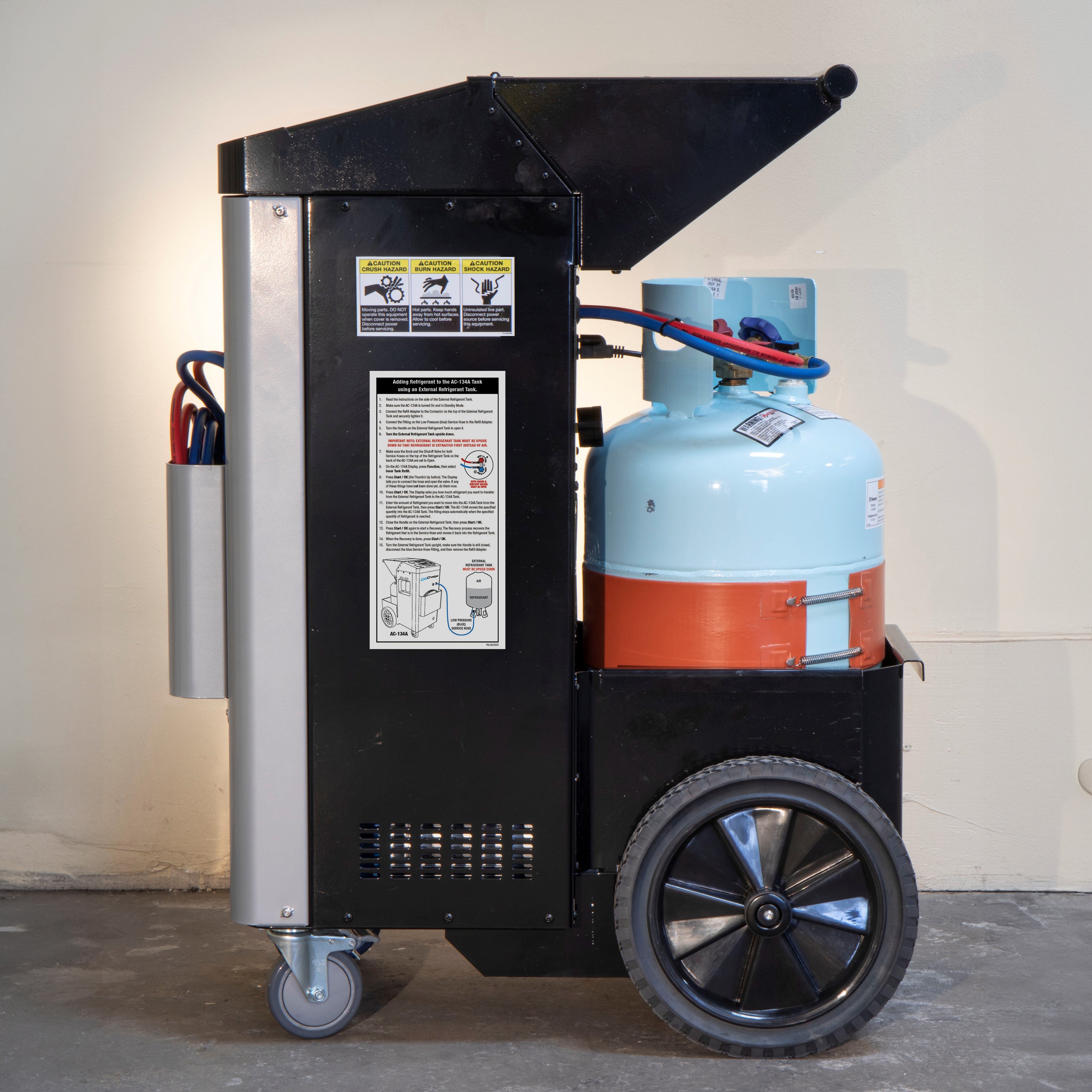 Ranger AC-134A vehicle A/C recovery and recycle machine for automotive service