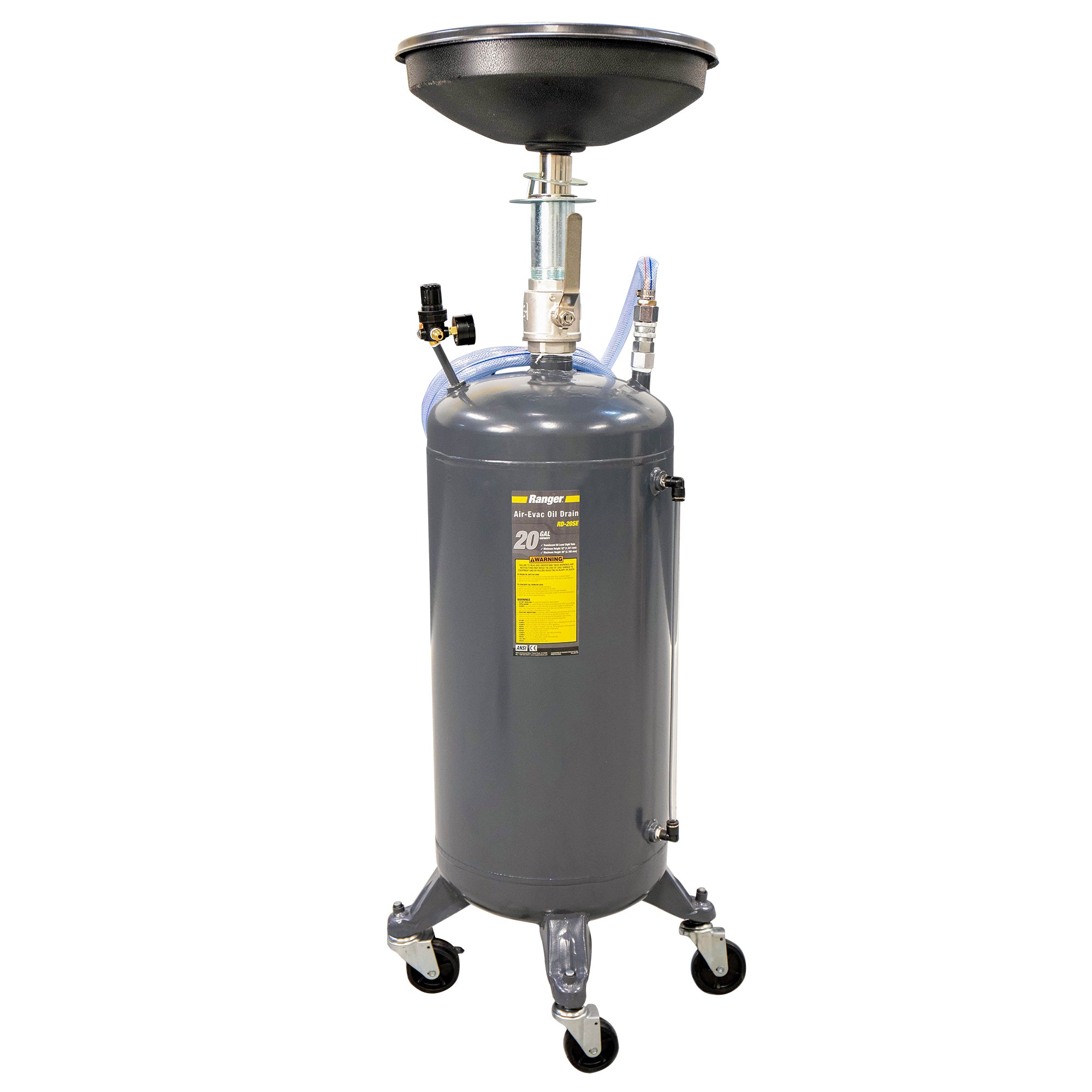 Ranger RD-20SE 20-gallon portable oil drain for service shop fluid handling.