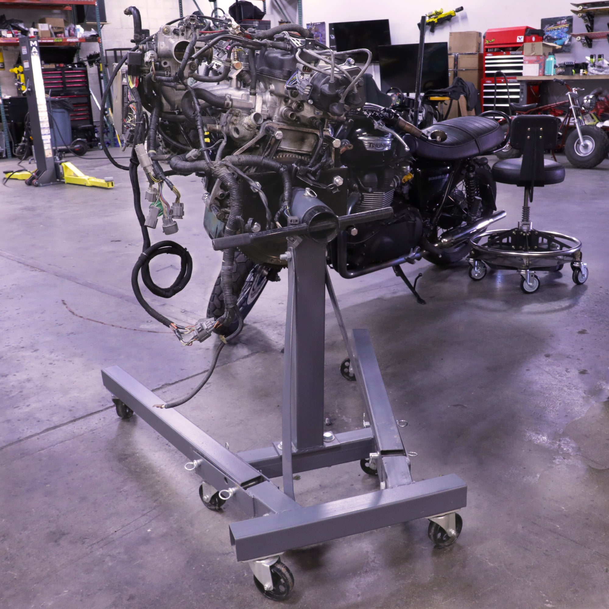 Ranger RES-1TF shop equipment detail showing service bay utility and compact footprint.