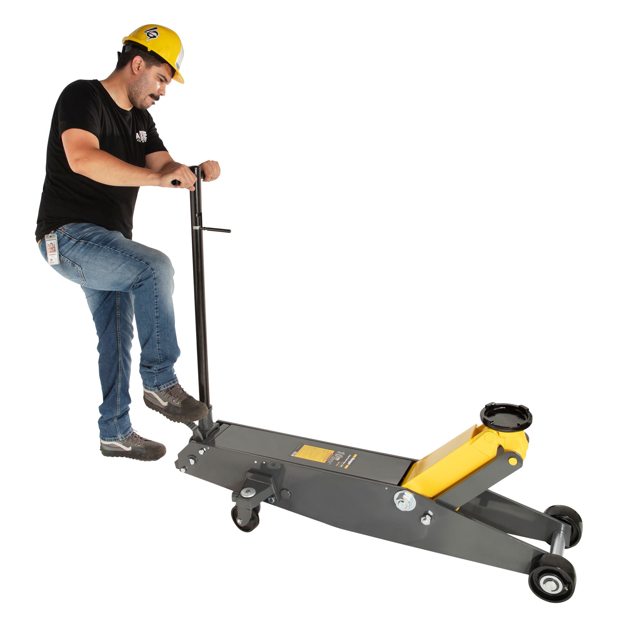 Ranger RFJ-10TL 10-ton service jack built for long-frame vehicle lifting applications.