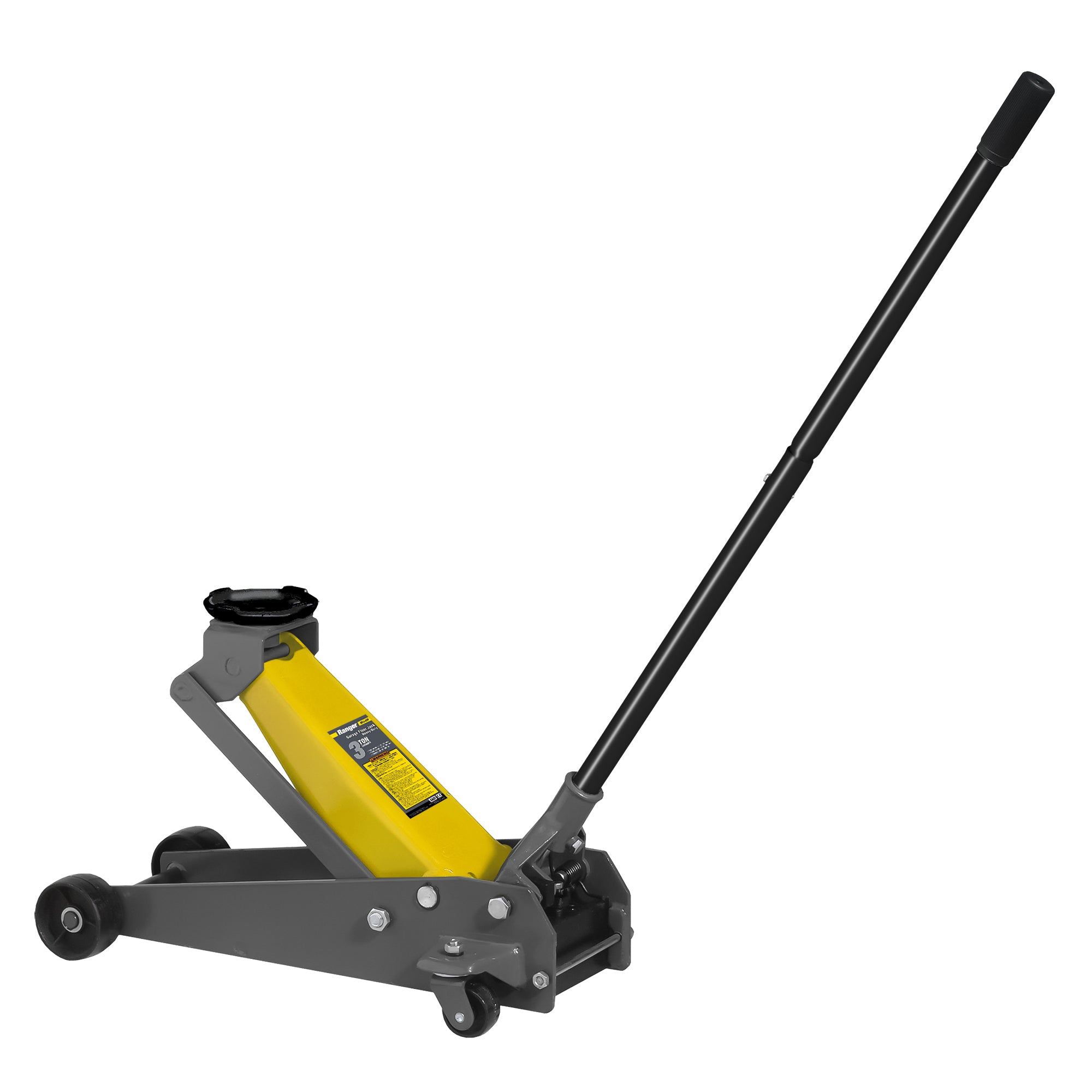 Ranger RFJ-3TP professional 3-ton floor jack for daily automotive repair and service work.