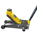 Ranger RFJ-3TQP 3-ton quick-pump floor jack with long handle and low-profile chassis.