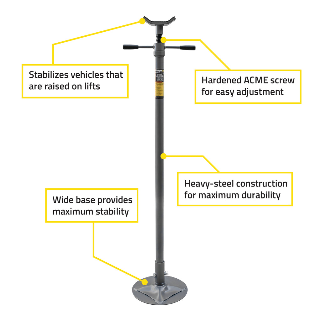 Ranger RJS-1T high stand features for automotive repair and support