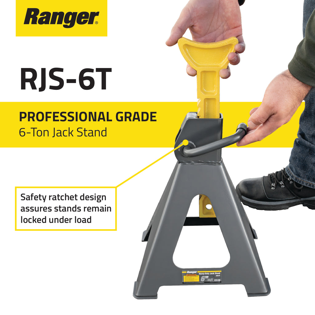 Ranger RJS-6T Jack Stands - 6-Ton - Set of 2