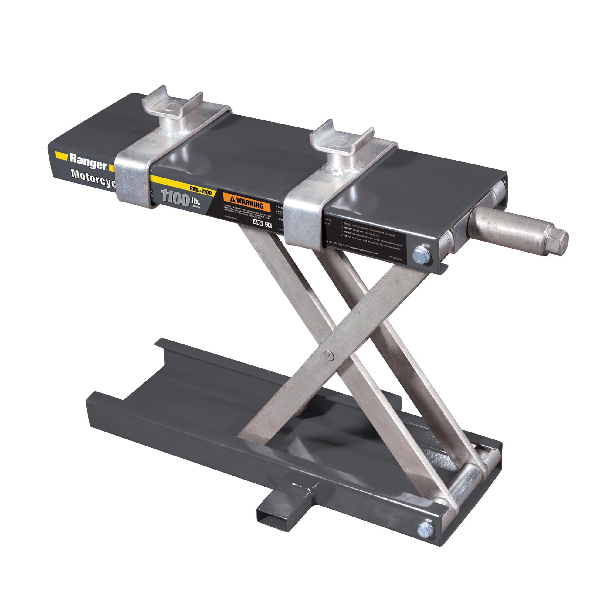 Ranger RML-1100 motorcycle lift with 1,100-lb. capacity for powersports service