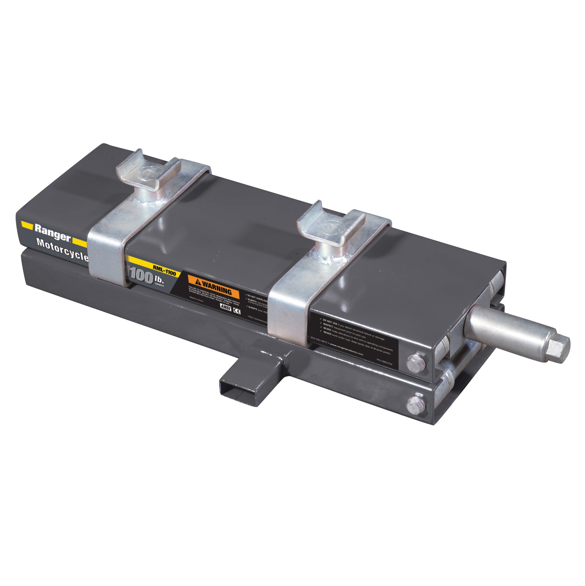 Ranger RML-1100 motorcycle lift platform designed for stable powersports service work.