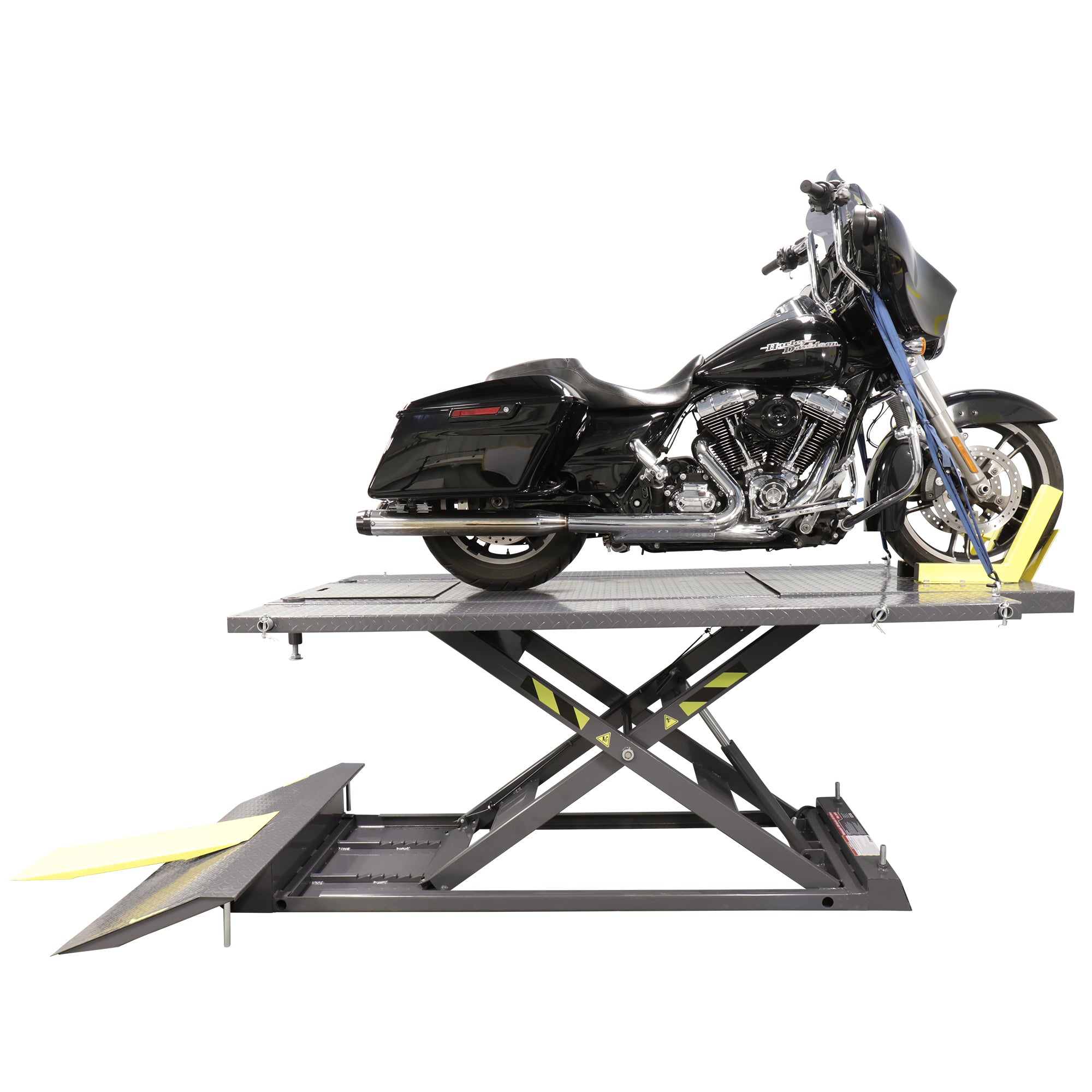 Ranger RML-1500XL motorcycle lift platform for shop service, inspection, and repair work