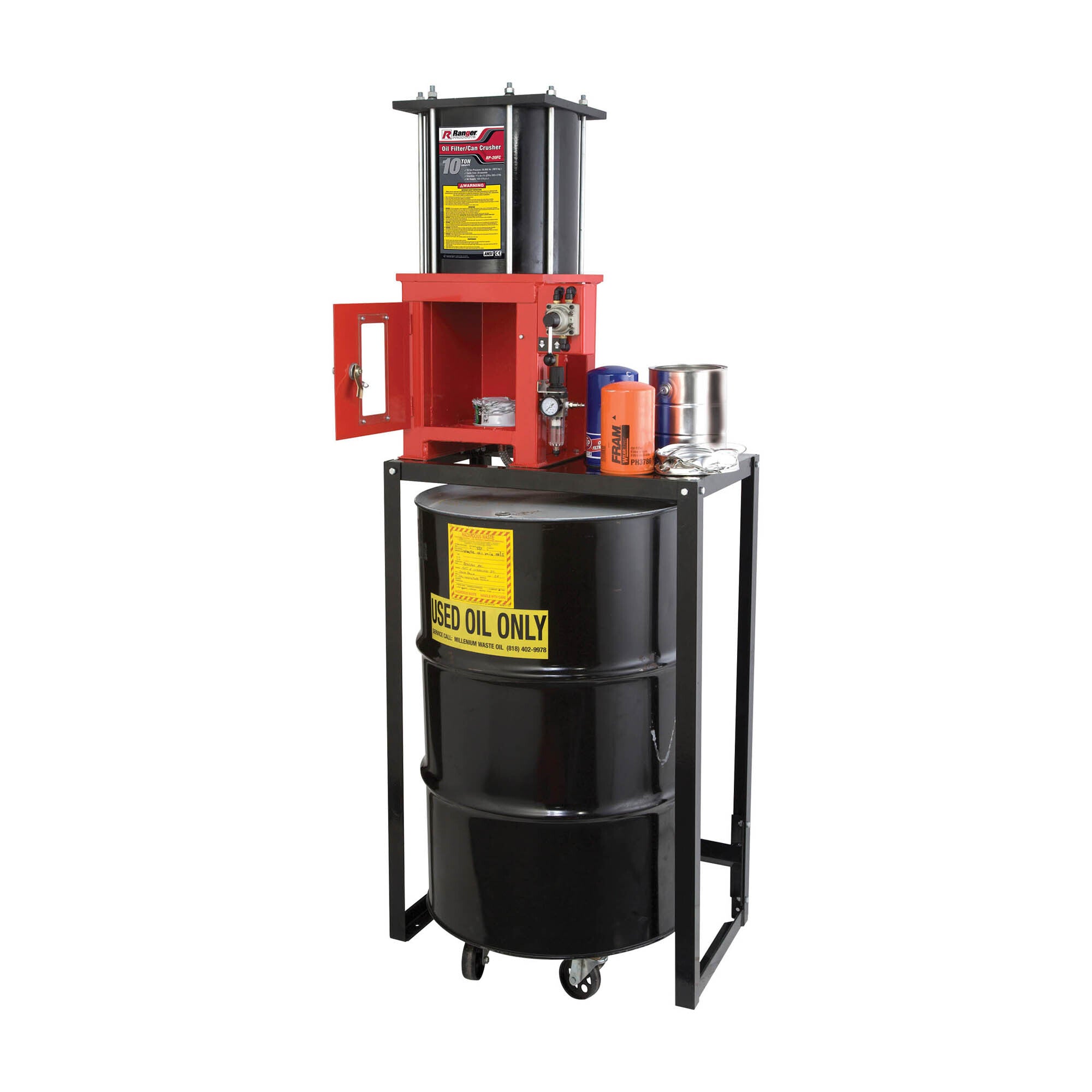 Ranger RP-20FC 20-ton floor shop press with foot control for automotive service