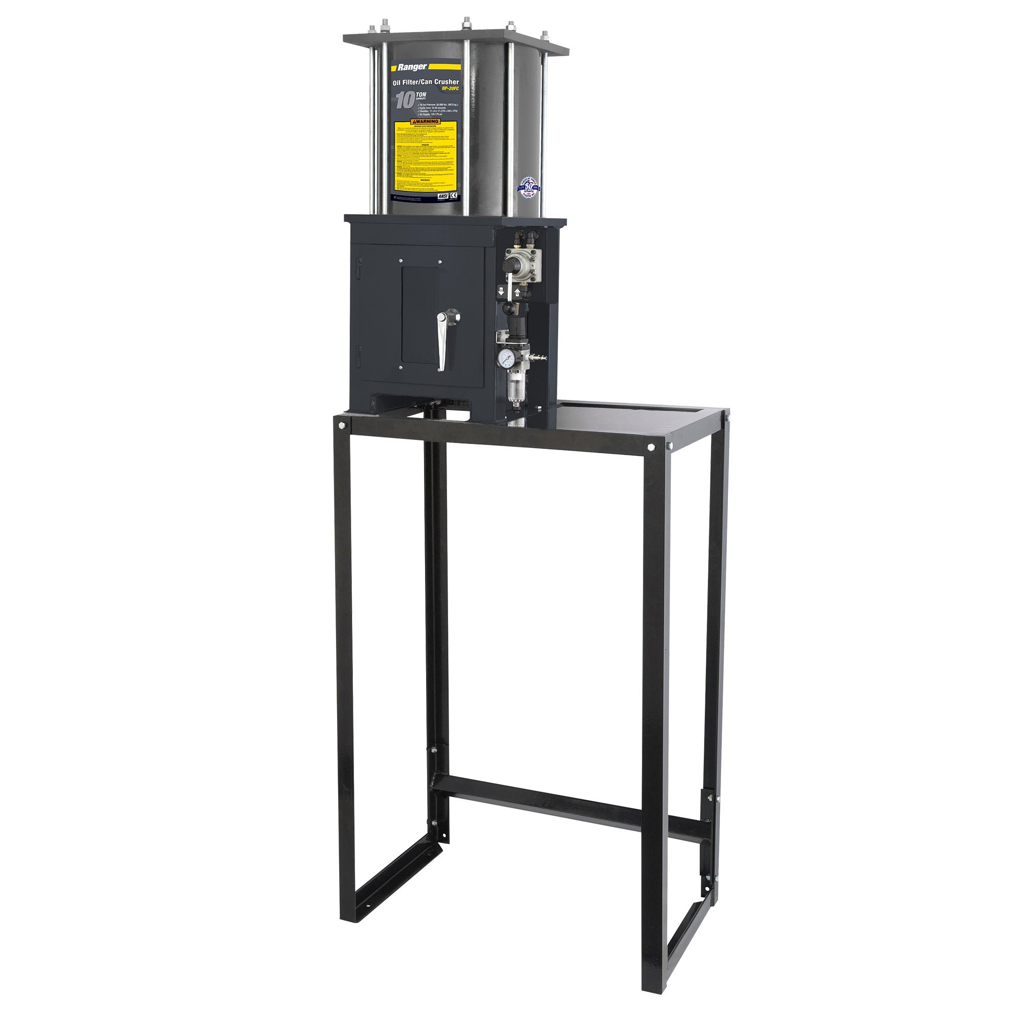 Ranger RP-20FC 20-ton shop press with foot-operated control for repair shops