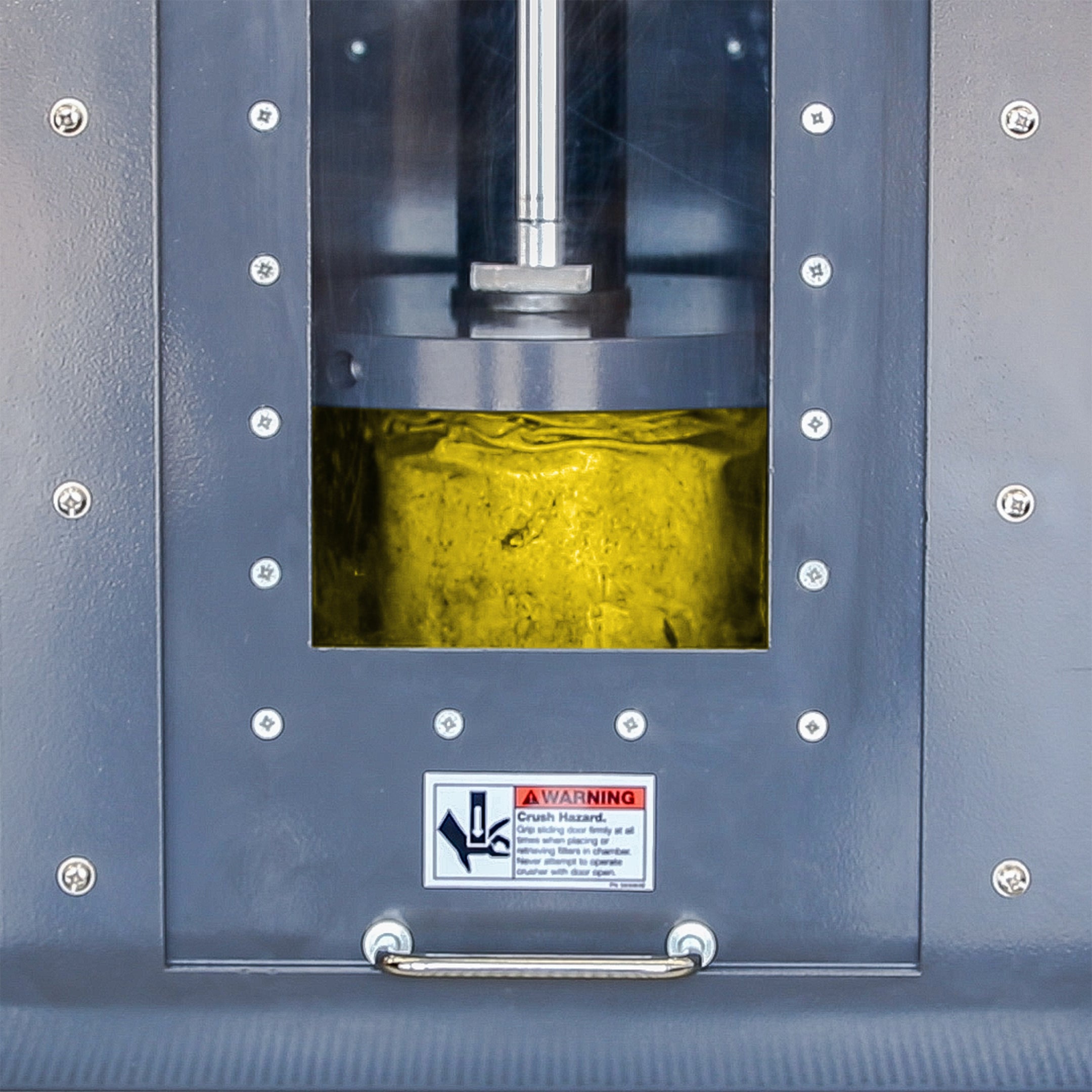 Ranger RP-50FC hydraulic oil filter crusher with 25-ton crushing capacity