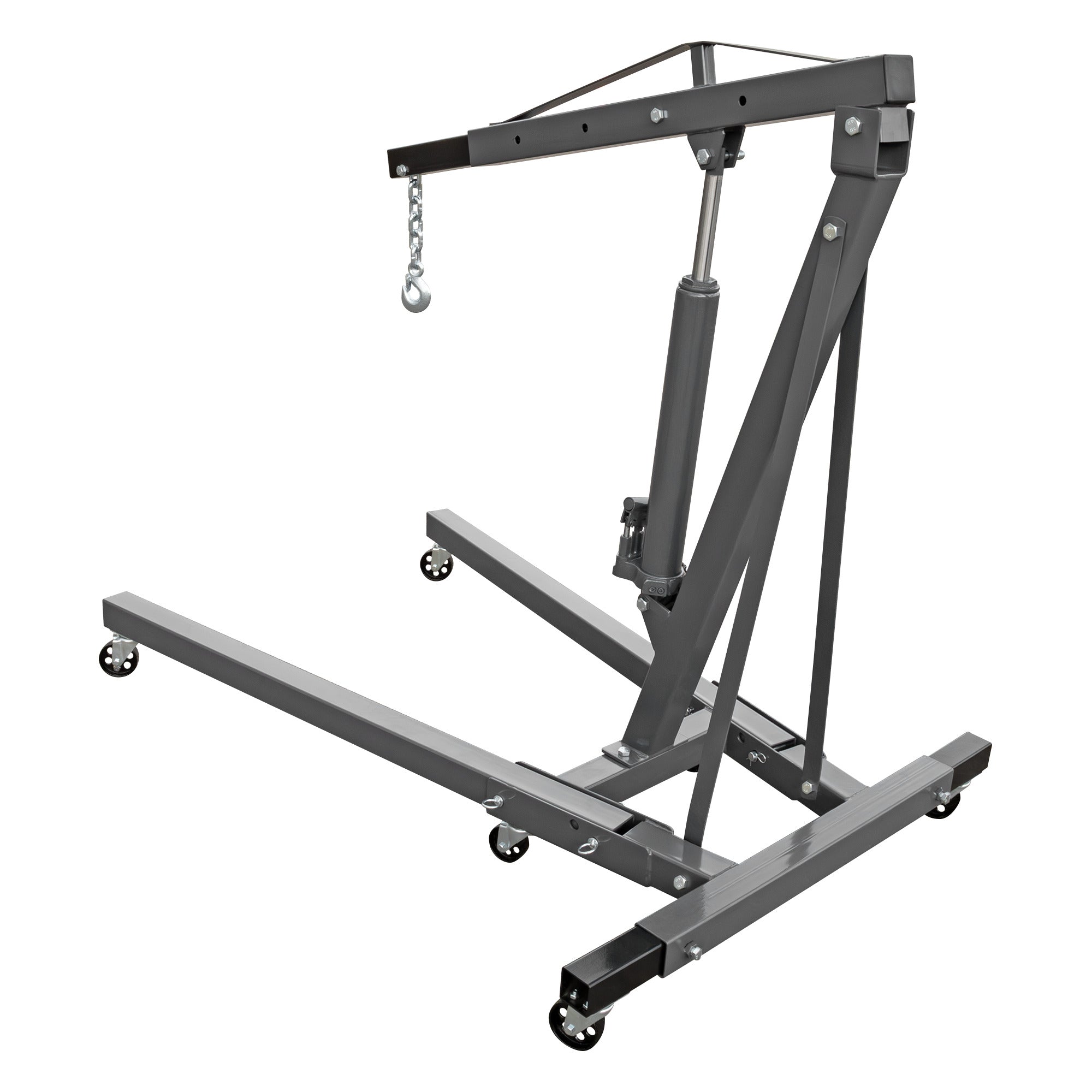 Ranger RSC-2TF 2-ton engine hoist with folding legs for efficient shop storage