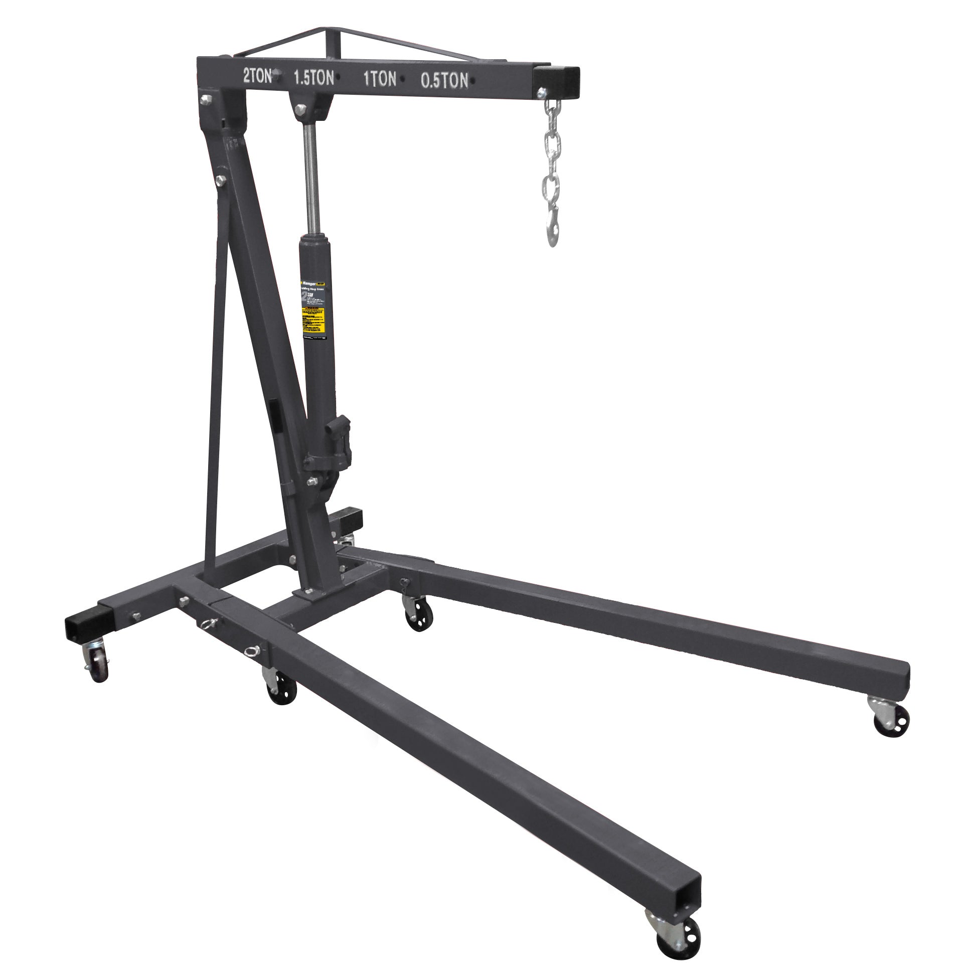Ranger RSC-2TF folding 2-ton shop crane for engine removal and heavy parts handling