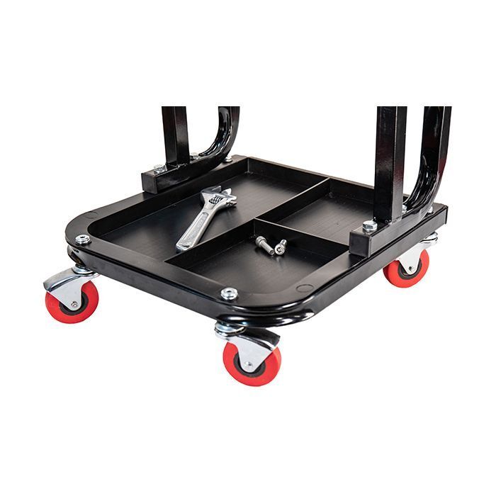 Ranger RST-1WS rolling work seat with storage tool tray below the padded seat