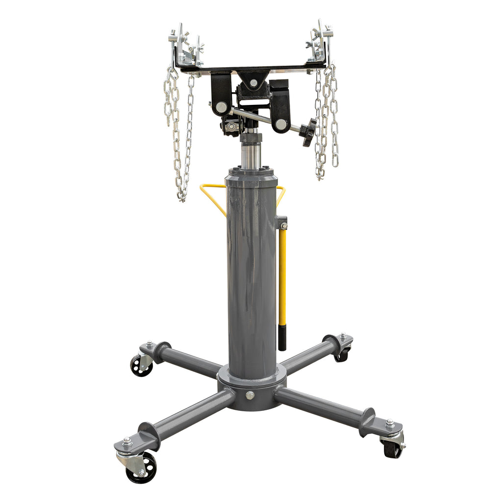 Ranger RTJ-1 hydraulic transmission jack for controlled lifting in automotive service bays