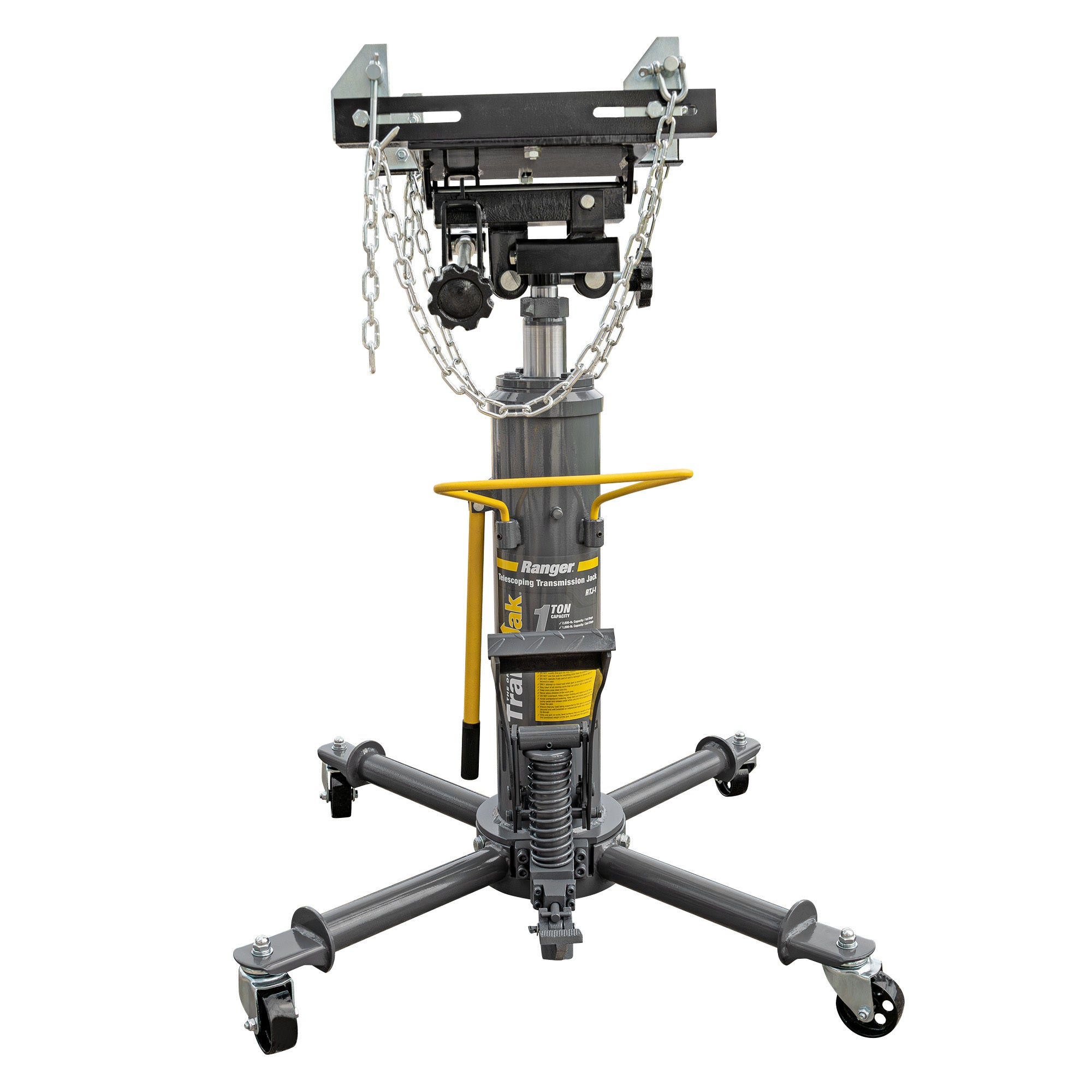 Ranger RTJ-1 hydraulic transmission jack for gearbox service, removal and installation