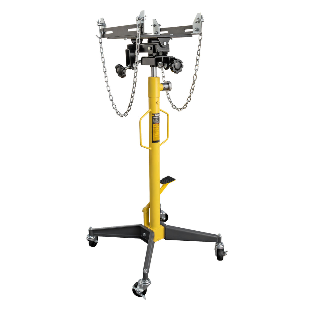 Ranger RTJ-1100 1,100-lb. transmission jack for professional automotive shop service.
